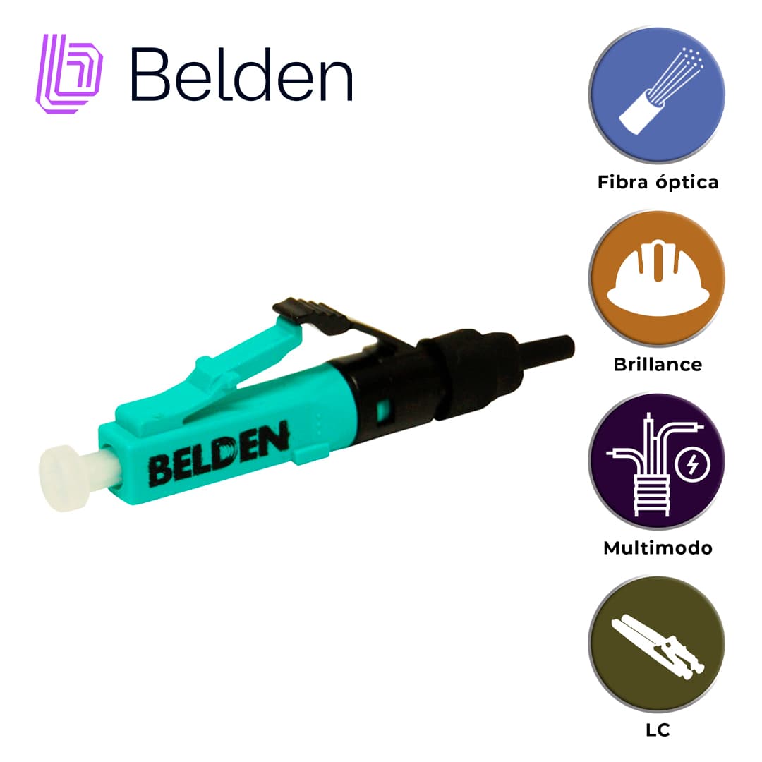 CONECTOR FX BRILLIANCE MULTIMODO BELDEN AX105202-S1 / OM3 / AQUA / LC - Miniatura 6