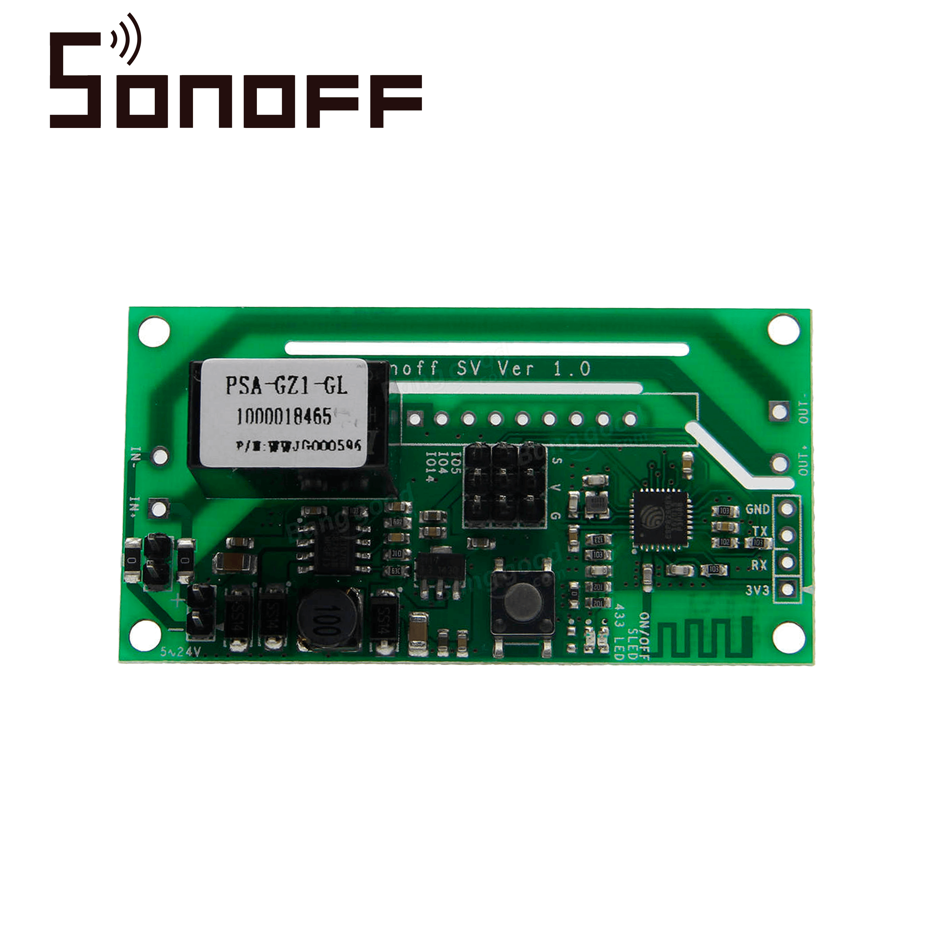 MODULO INTERRUPTOR INTELIGENTE SONOFF SV DE BAJO VOLTAJE 5 A 24V COMPATIBLE CON ASISTENTES VIRTUALES - Miniatura 4