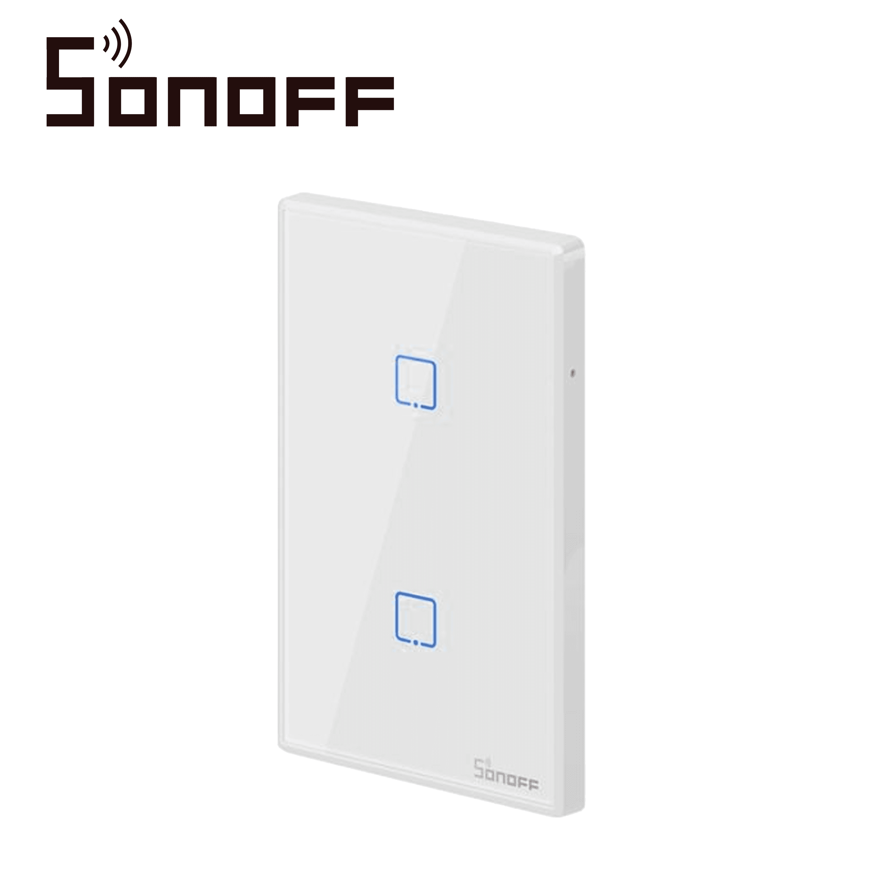 APAGADOR DE PARED TOUCH ON/OFF SONOFF T2US2C-TX / INALAMBRICO WIFI SMART HOME / TEMPORIZADOR PARA IOS Y ANDROID COMPATIBLE CON ALEXA/GOOGLE HOME/IFTTT / 2CH WIFI 2.4GHZ / RF 433 HASTA 2AMP POR - Miniatura 3
