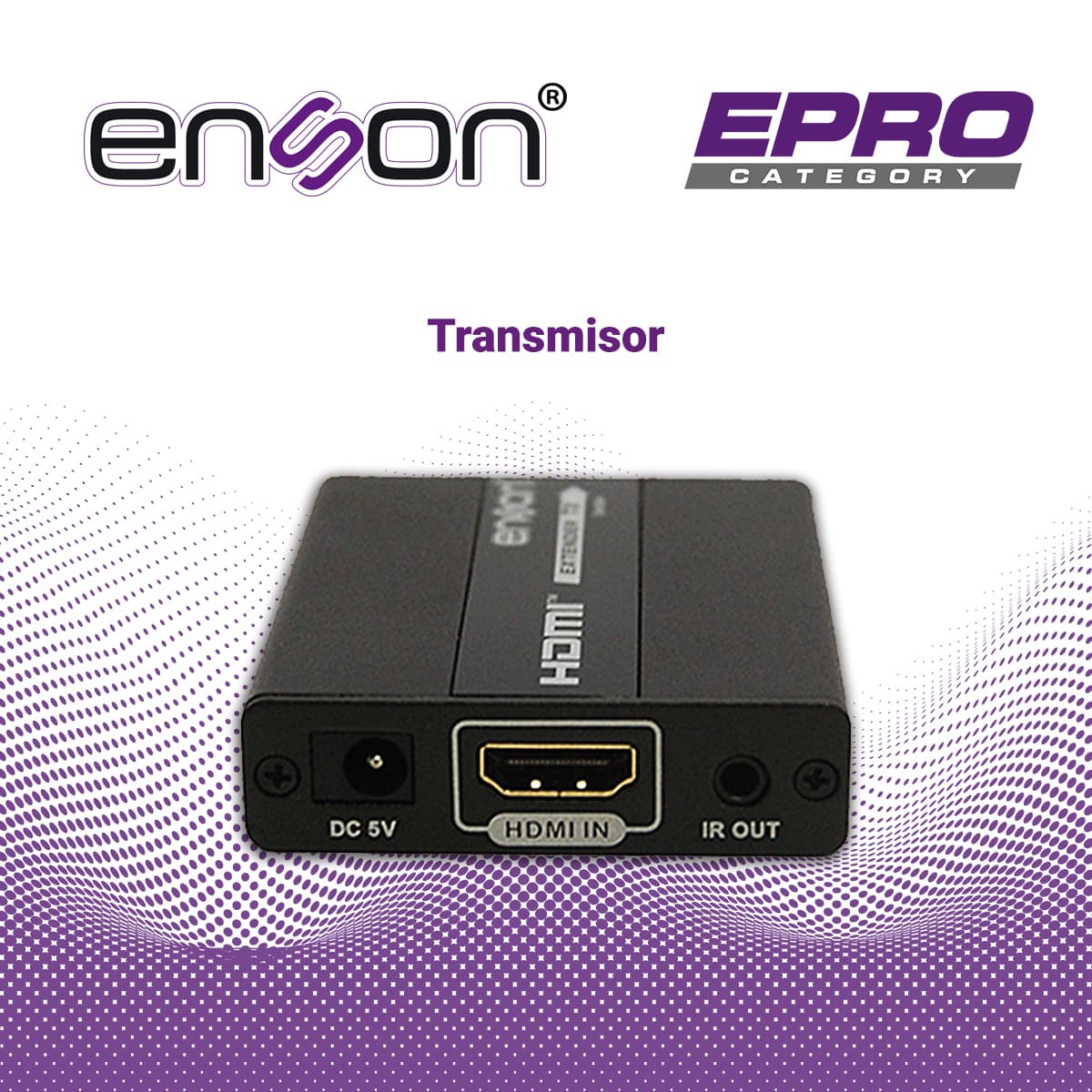 EXTENSOR HDMI ENSON ENS-HDMIE130 HASTA 120MTS DE TRANSMISION FULL HD 1080P@60HZ POR CABLE UTP CAT5E/CAT6 TRANSMITE SEÑAL IR PARA CONTROL REMOTO - Miniatura 7