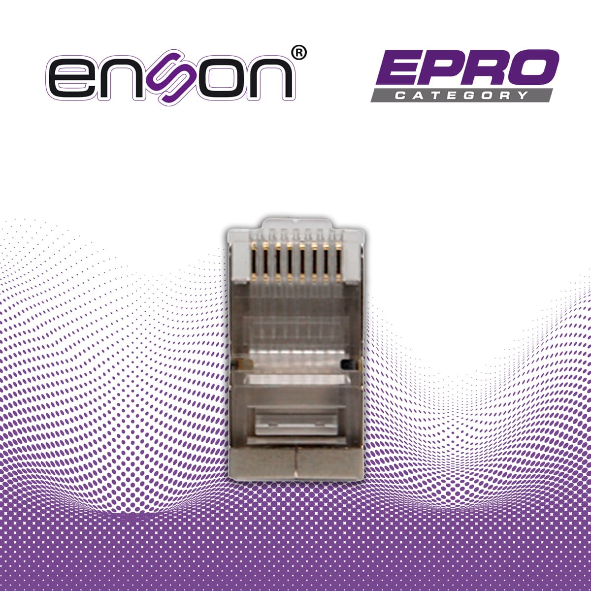 CONECTOR PLUG  SRJ45 BLINDADO CAT5E ENSON ENS-SRJ45-CAT5E PARA CABLE UTP BLINDADO PONCHADO TRADICIONAL - Miniatura 6