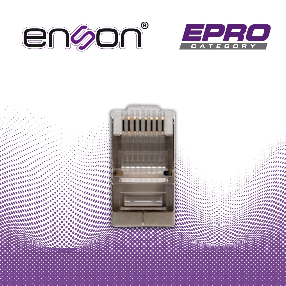 CONECTOR PLUG  SRJ45 BLINDADO CAT6 ENSON ENS-SRJ45-CAT6 PARA CABLE UTP BLINDADO PONCHADO TRADICIONAL - Miniatura 6