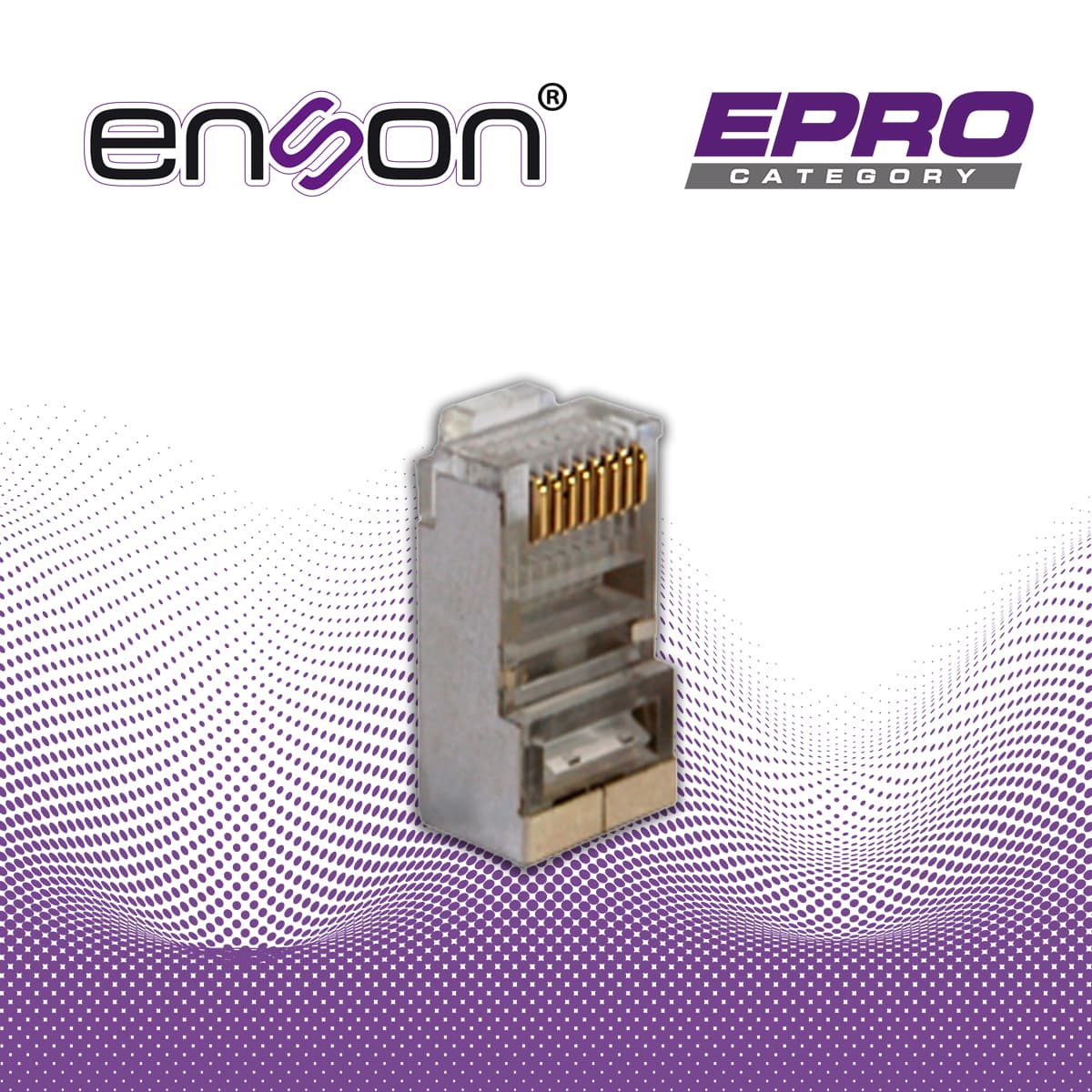CONECTOR PLUG  SRJ45 BLINDADO CAT6 ENSON ENS-SRJ45-CAT6 PARA CABLE UTP BLINDADO PONCHADO TRADICIONAL - Miniatura 7
