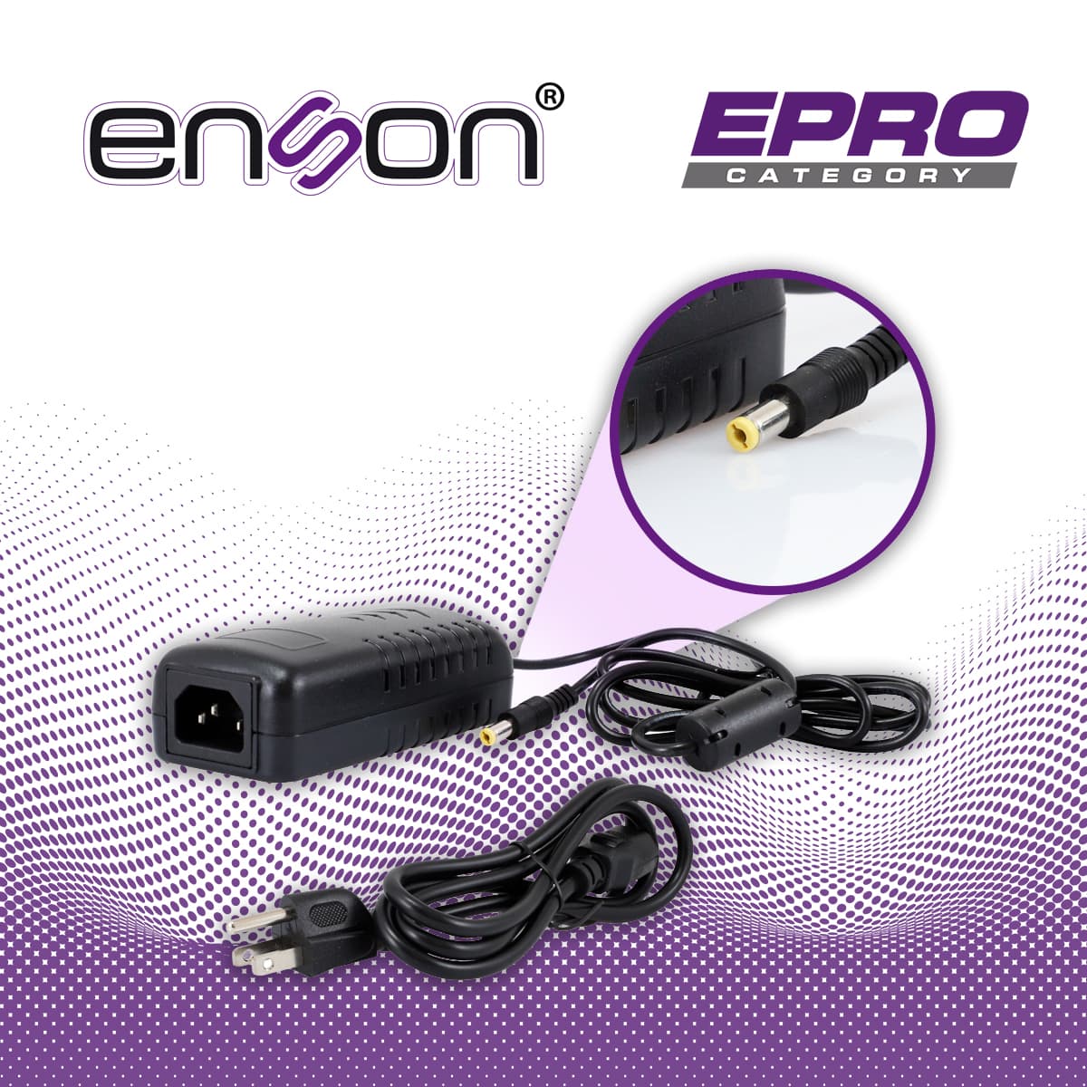 FUENTE DE PODER PARA CAMARA ENSON PS-1230 12V 3AMP CERTIFICACION UL - Miniatura 4