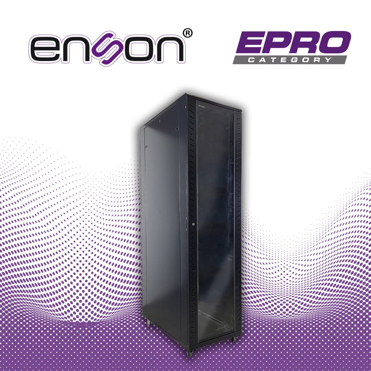 GABINETE DE PISO ENSON ENS-RKGB45U4 45UR 600X1000X2105MM PUERTA CRISTAL CON CERRADURA DE SEGURIDAD ABATIBLE PANELES LATERALES REMOBIBLES PUERTA TRASERA PARA TRABAJO Y POSTES AJUSTABLES - Miniatura 5