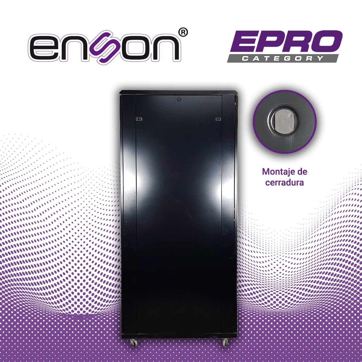 GABINETE DE PISO ENSON ENS-RKGB45U4 45UR 600X1000X2105MM PUERTA CRISTAL CON CERRADURA DE SEGURIDAD ABATIBLE PANELES LATERALES REMOBIBLES PUERTA TRASERA PARA TRABAJO Y POSTES AJUSTABLES - Miniatura 7