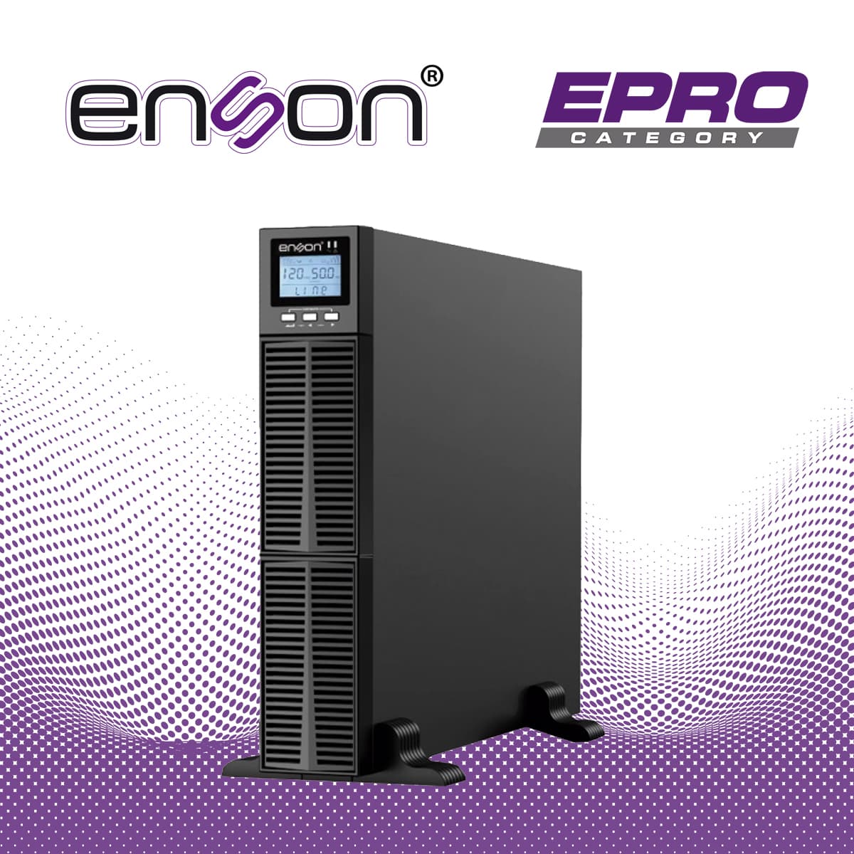 UPS ENSON ENS-OL1000RT / 1000VA-1000W / TOPOLOGIA ON-LINE DOBLE CONVERSION / FACTOR DE POTENCIA 1.0 / PANTALLA LCD / VOLTAJE DE ENTRADA-SALIDA 100V - 110V - 120V - 127V - Miniatura 3