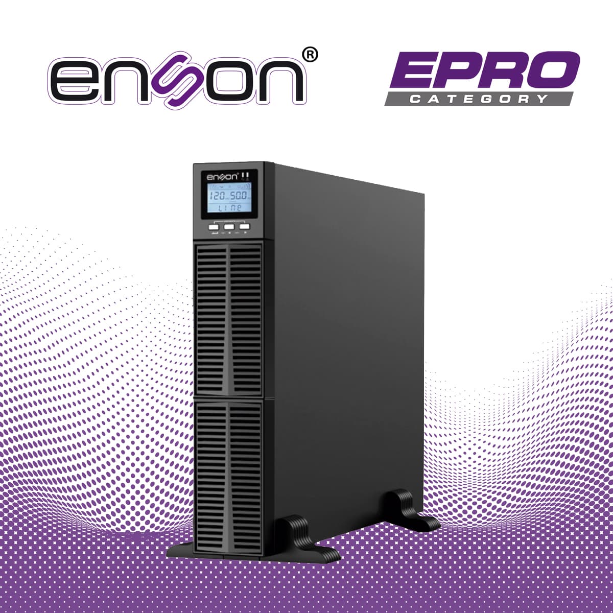 UPS ENSON ENS-OL2000RT / 2000VA-2000W / TOPOLOGIA ON-LINE DOBLE CONVERSION / FACTOR DE POTENCIA 1.0 / PANTALLA LCD / VOLTAJE DE ENTRADA-SALIDA 100V - 110V - 120V - 127V - Miniatura 3