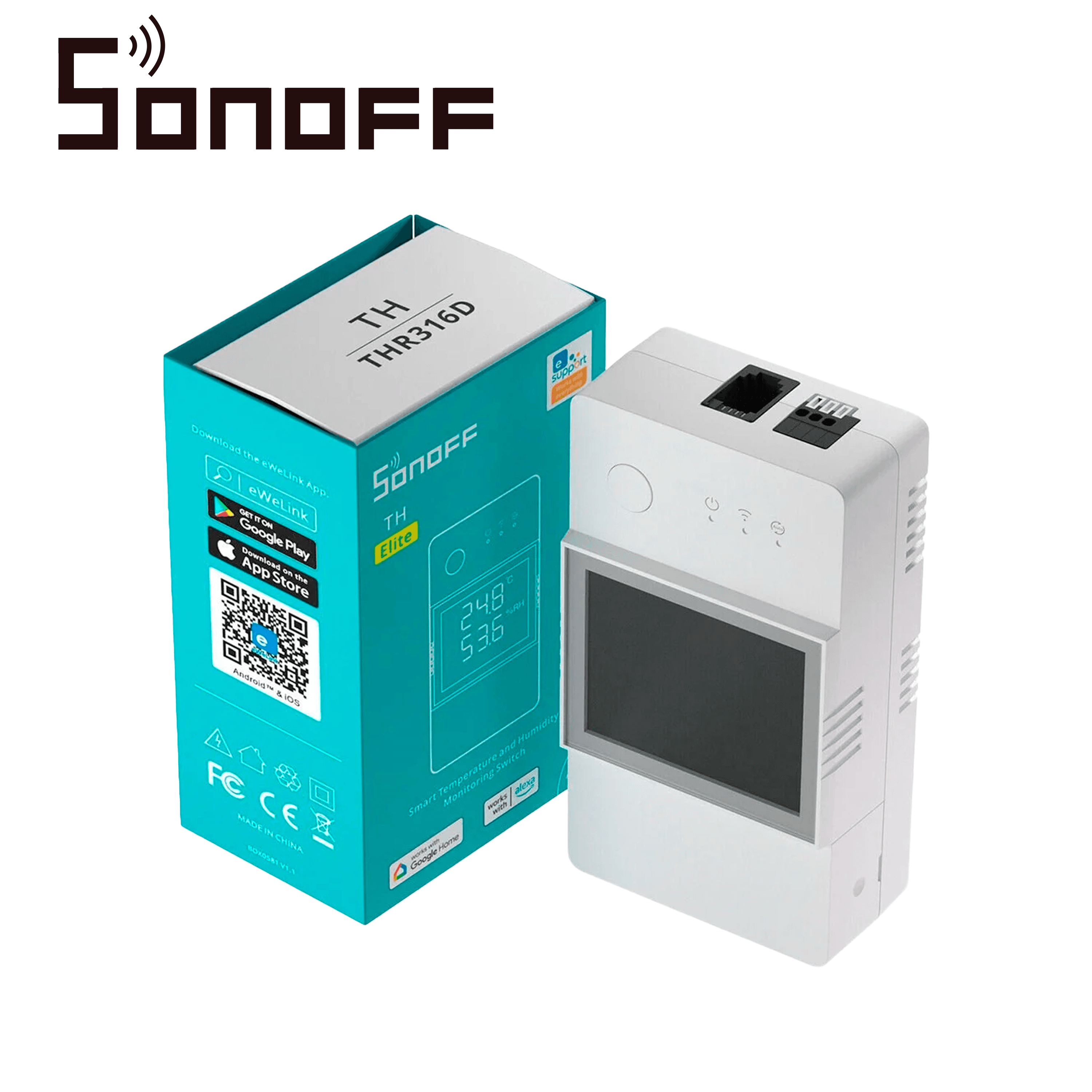 INTERRUPTOR INTELIGENTE CON MONITOREO DE TEMPERATURA Y HUMEDAD SONOFF THR320D CON DISPLAY CONEXION WIFI 2.4GHZ SOPORTA HASTA 20A COMPATIBLE CON ASISTENTES VIRTUALES - Miniatura 4