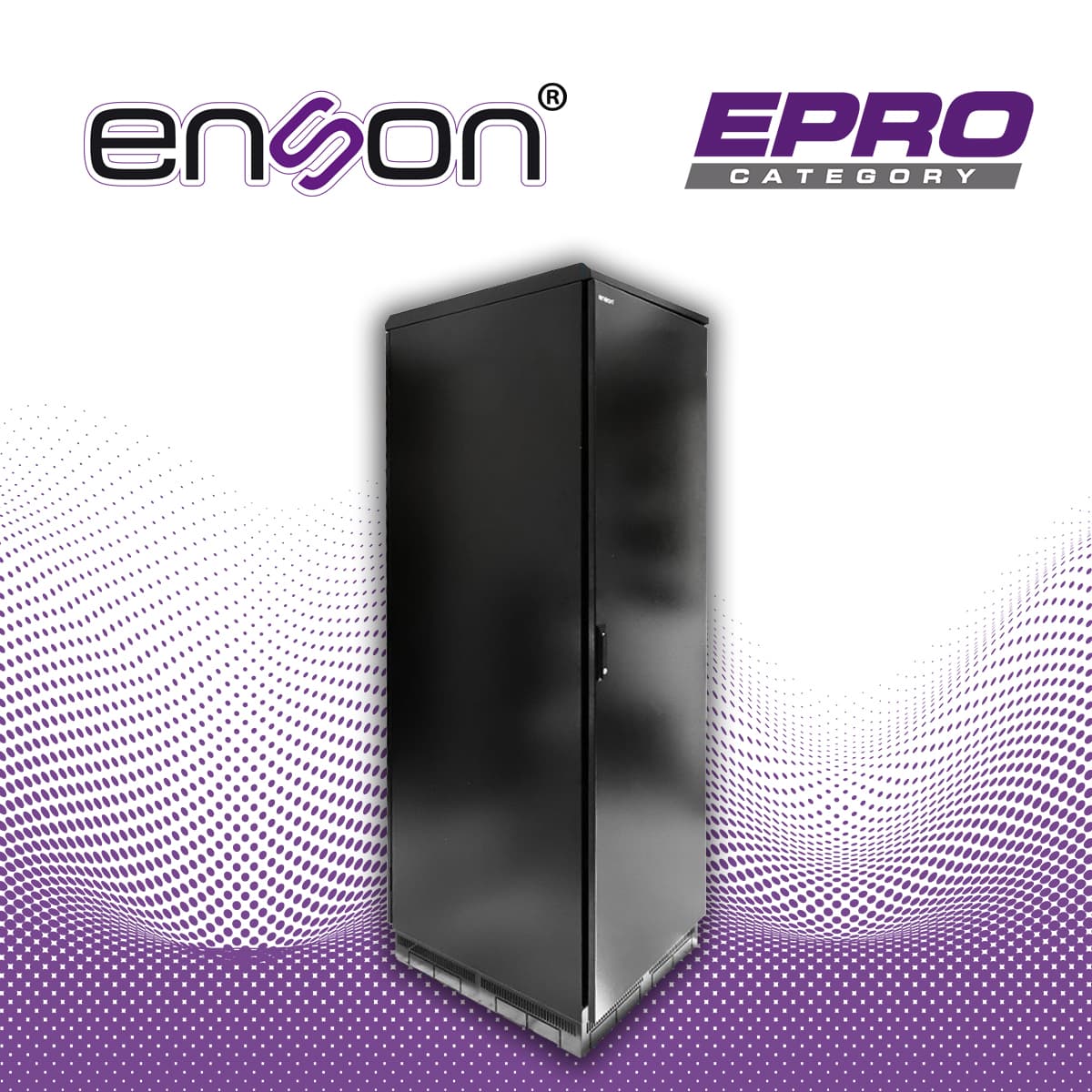 GABINETE EXTERIOR 42UR ENSON ENS-RKGB042U8 600X800 FABRICADO EN ACERO CON TIRA SELLADA EN PUERTA DELANTERA Y TRASERA  - Miniatura 5