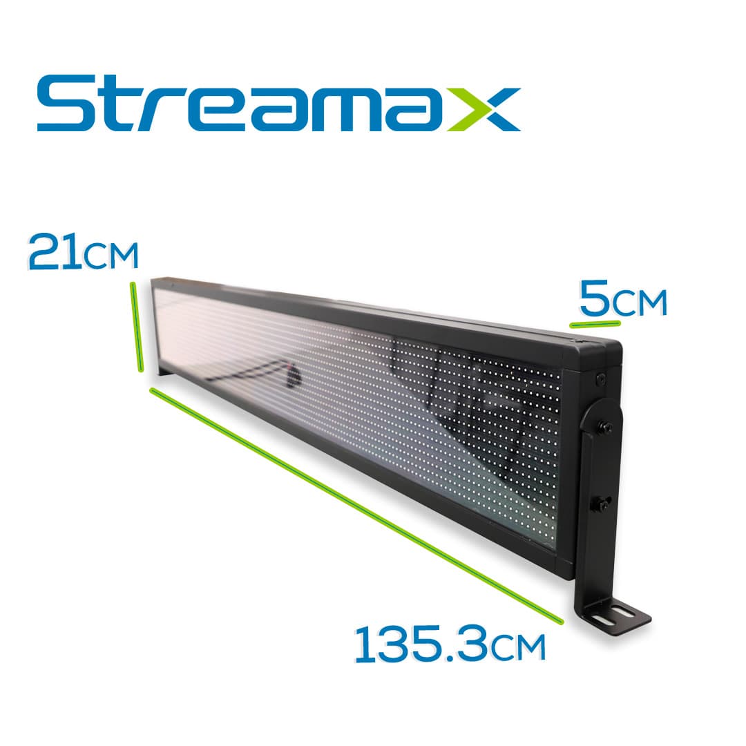 ANUNCIADOR DISPLAY STREAMAX ANDLED-FRONT / 18-32 VCD / 135.3 X 21 X 5 CM / VISIBILIDAD 2-80M - Miniatura 4