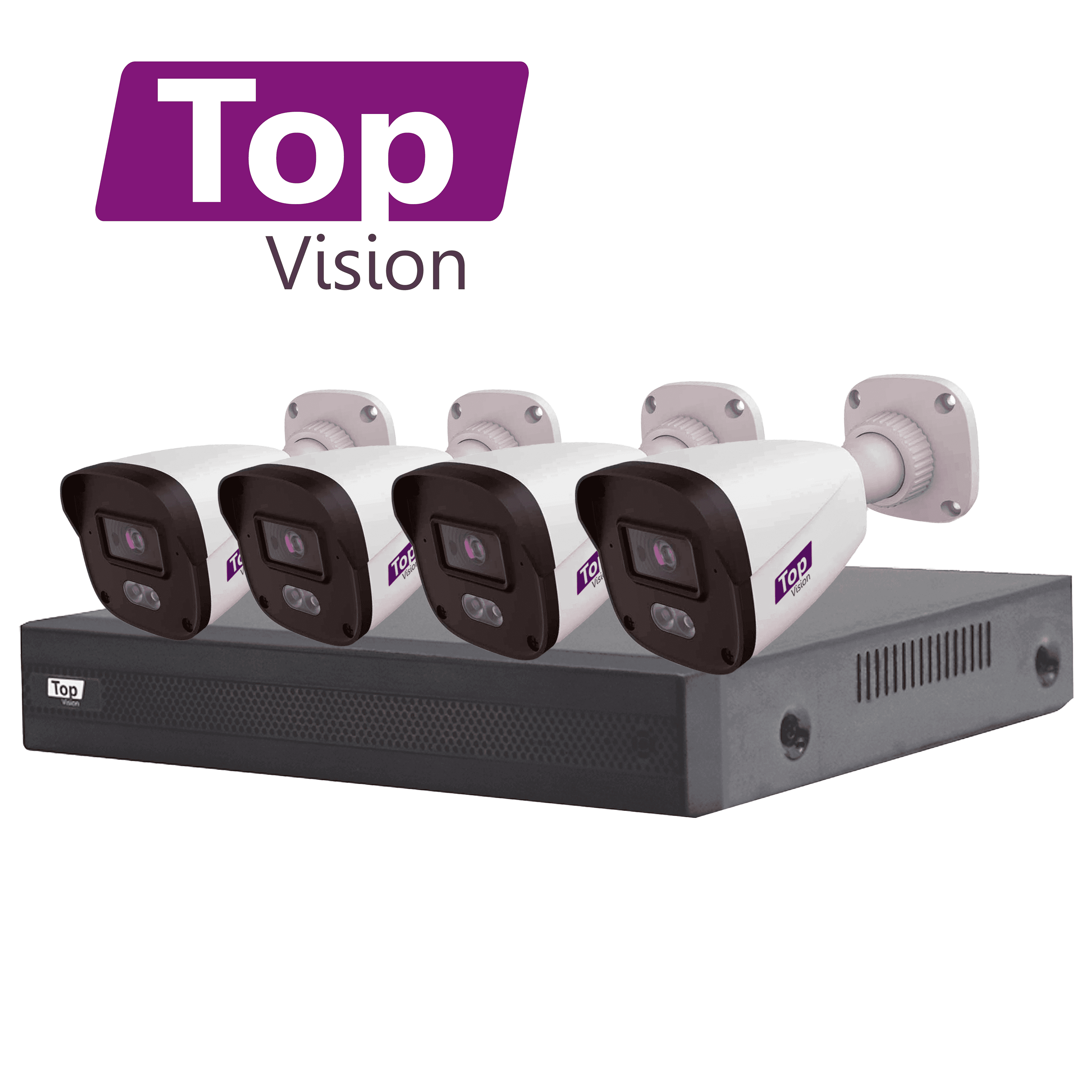 KIT 4X4 TOP24ADLKIT TOPVISION INCLUYE 1 DVR XVR-204AI 4CH 1080 LITE AUDIO POR COAXIAL O UTP / ANALITICA BASICA INTEGRADA SMD / CRUCE DE LINEA / INTRUSION / DETECCION DE OBJETIVO + 4 CAMARAS HD TOPVISION BULLET TBDL202A 2MP 2.8MM LUZ DUAL / MICROFONO  - Miniatura 3