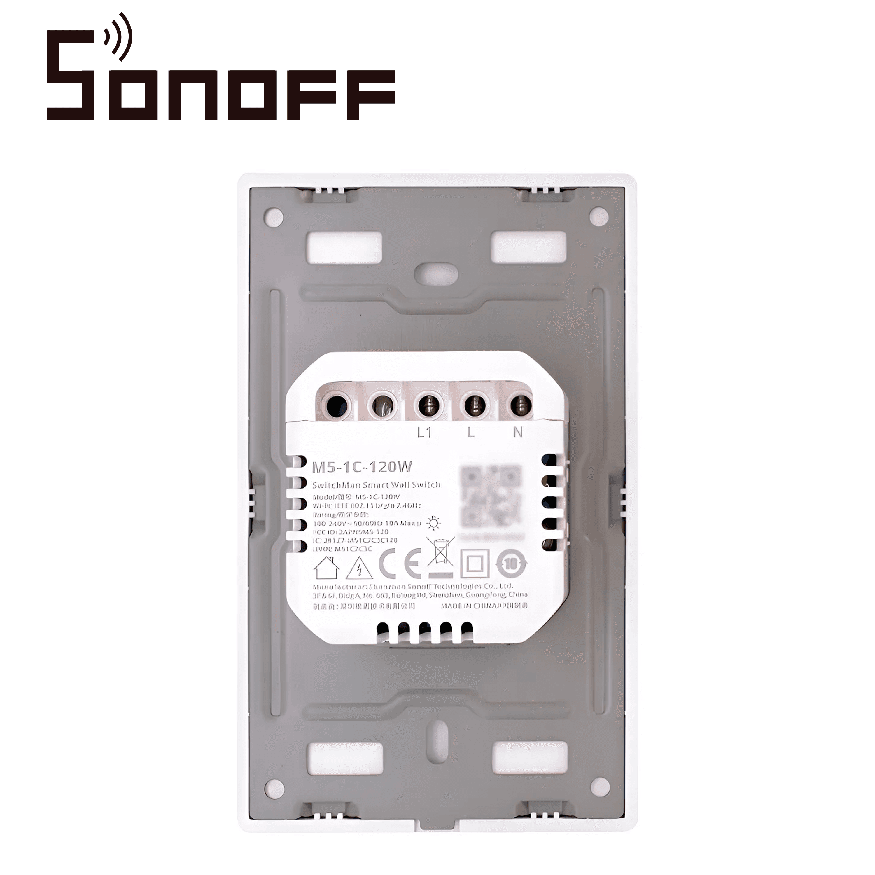 APAGADOR DE PARED TOUCH SONOFF M5-1C-120W / 1 CANAL ON/OFF/ MATTER/ WIFI 2.4GHZ / COMPATIBLE CON GOOGLE HOME / ALEXA/ APPLE HOME / SMARTTHINGS / HASTA 10 AMP TOTALES - Miniatura 4