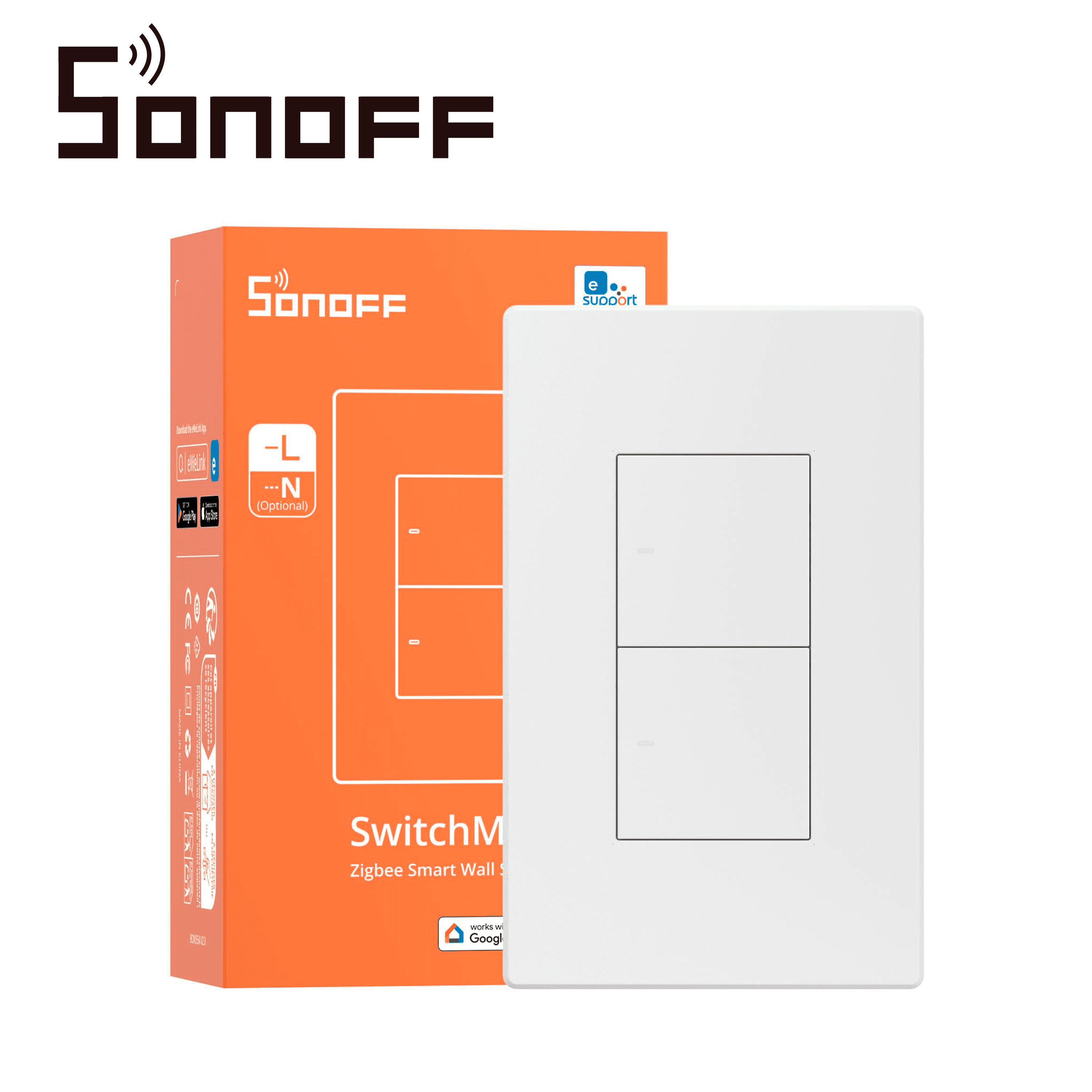 APAGADOR DE PARED TOUCH ZIGBEE  SONOFF ZBM5-2C-120W / ZIGBEE 3.0 / 2 CANALES/ SOLUCIONES DE SMART HOME/ CARGA MAXIMA TOTAL 10 AMP / COMPATIBLE CON HUB ZIGBEE - Miniatura 4