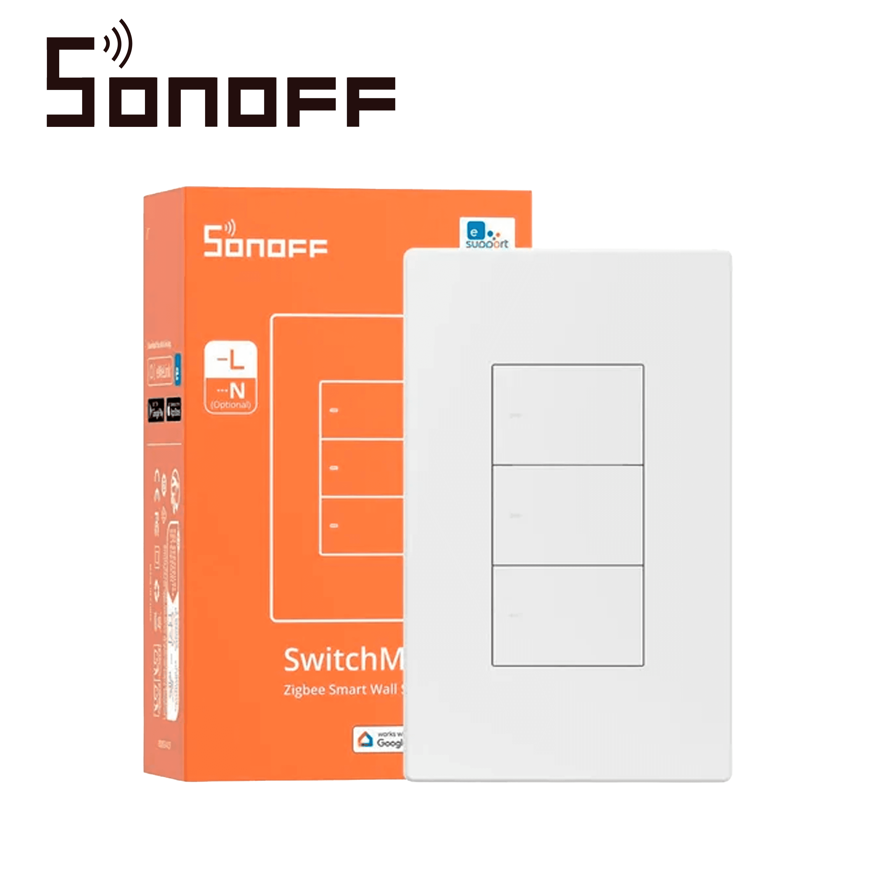 APAGADOR DE PARED TOUCH ZIGBEE  SONOFF ZBM5-3C-120W / ZIGBEE 3.0 / 3 CANALES/ SOLUCIONES DE SMART HOME/ CARGA MAXIMA TOTAL 10 AMP / COMPATIBLE CON HUB ZIGBEE - Miniatura 4