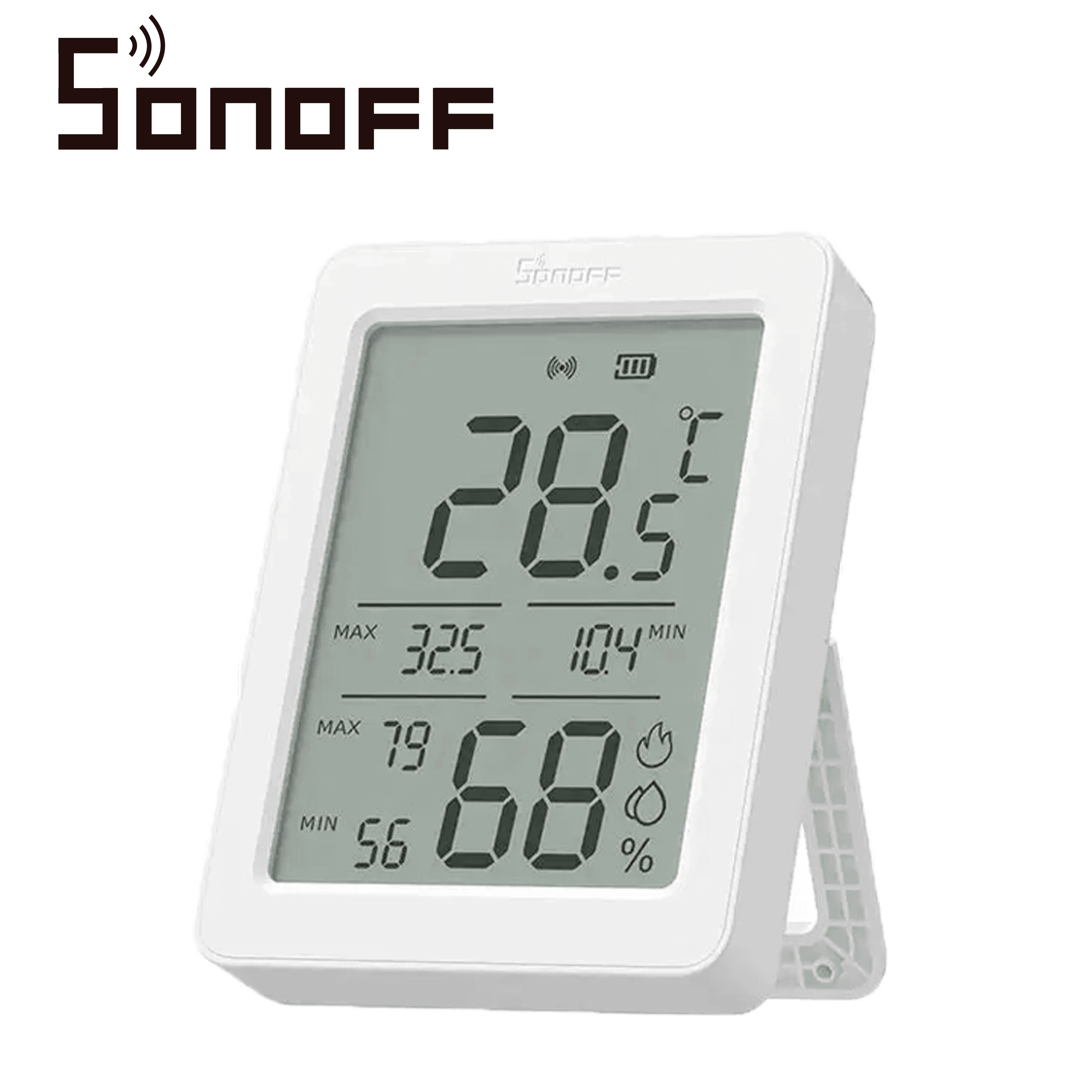 SENSOR DE TEMPERATURA Y HUMEDAD  SONOFF SNZB-02DR2 / ZIGBEE 3.0/ PANTALLA DE 3.6 PULGADAS - Miniatura 3