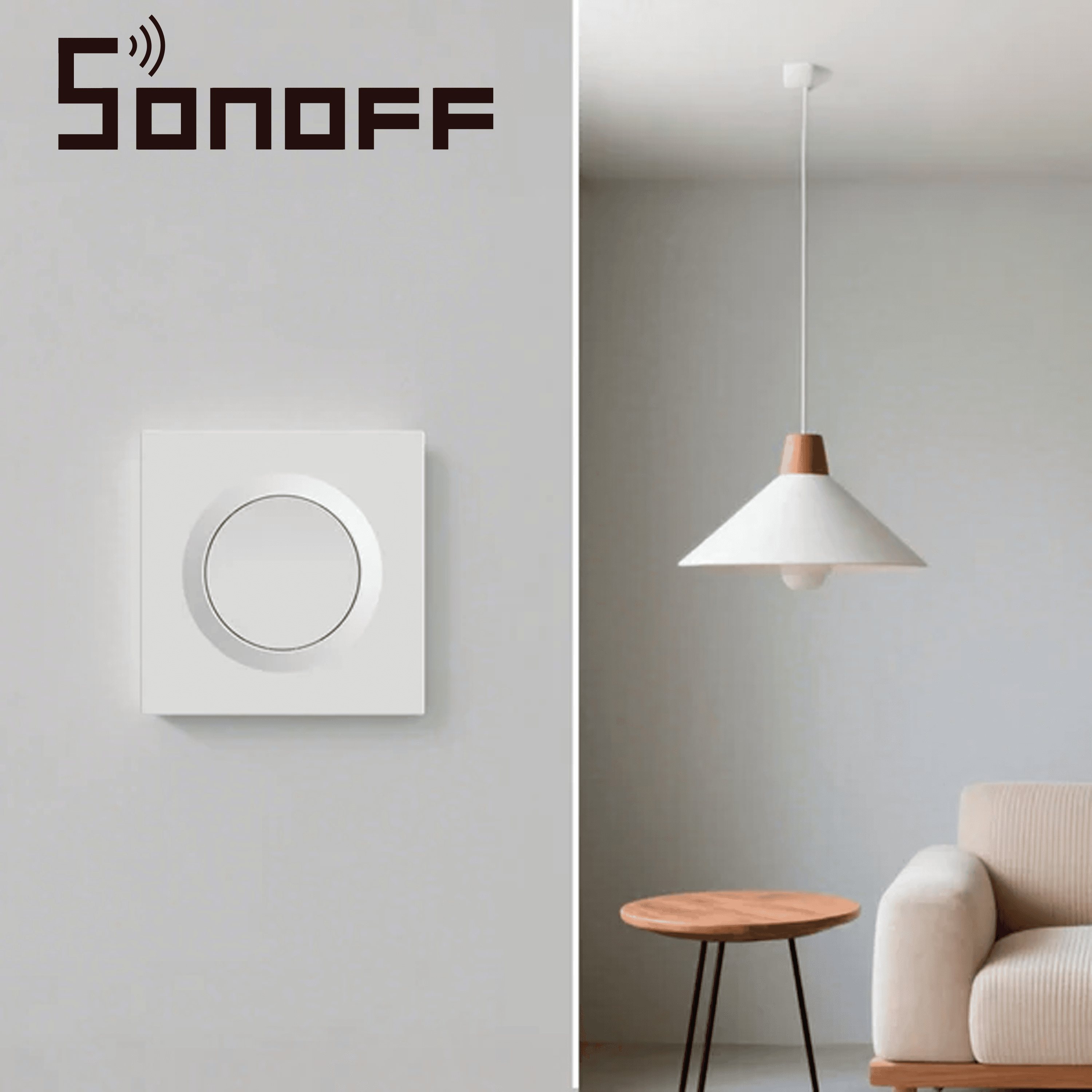 CAJA PARA INTERRUPTOR DE PARED DE UNA  UNIDAD  SONOFF E1GS/ SI REQUIERE NEUTRO PARA LA CONEXION /  COMPATIBLE  CON INTERRUPTORES MINI / SLOT PARA UN INTERRUPTOR - Miniatura 3