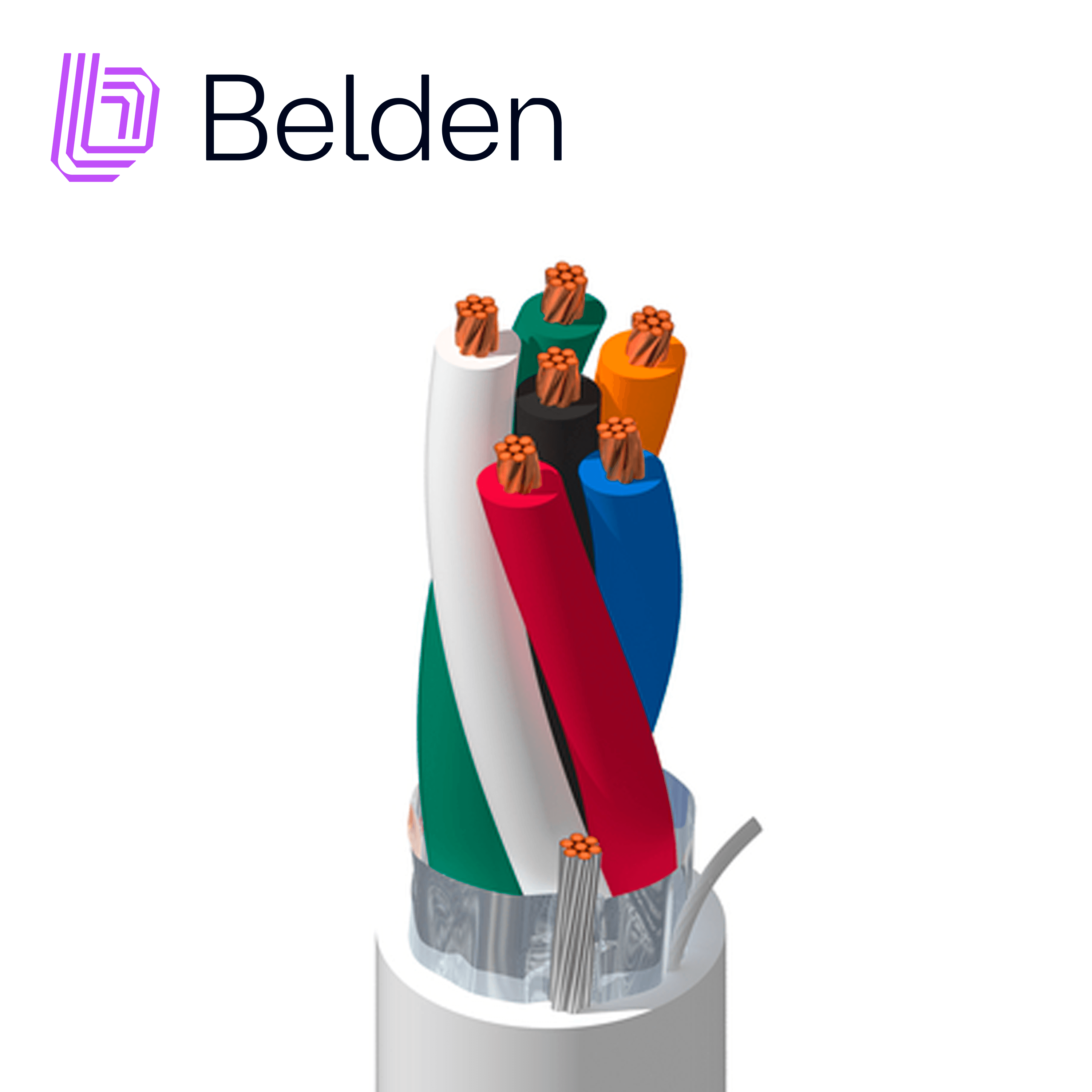 CABLE DE AUDIO COMERCIAL Y SEGURIDAD BELDEN 5304FE 0081000 / INTERIOR / GRIS / 6 CONDUCTORES / 18 AWG / MULTIFILAR / FORRO PVC / CMR / BLINDADO / BOBINA / 1,000 PIES 305 METROS - Miniatura 2