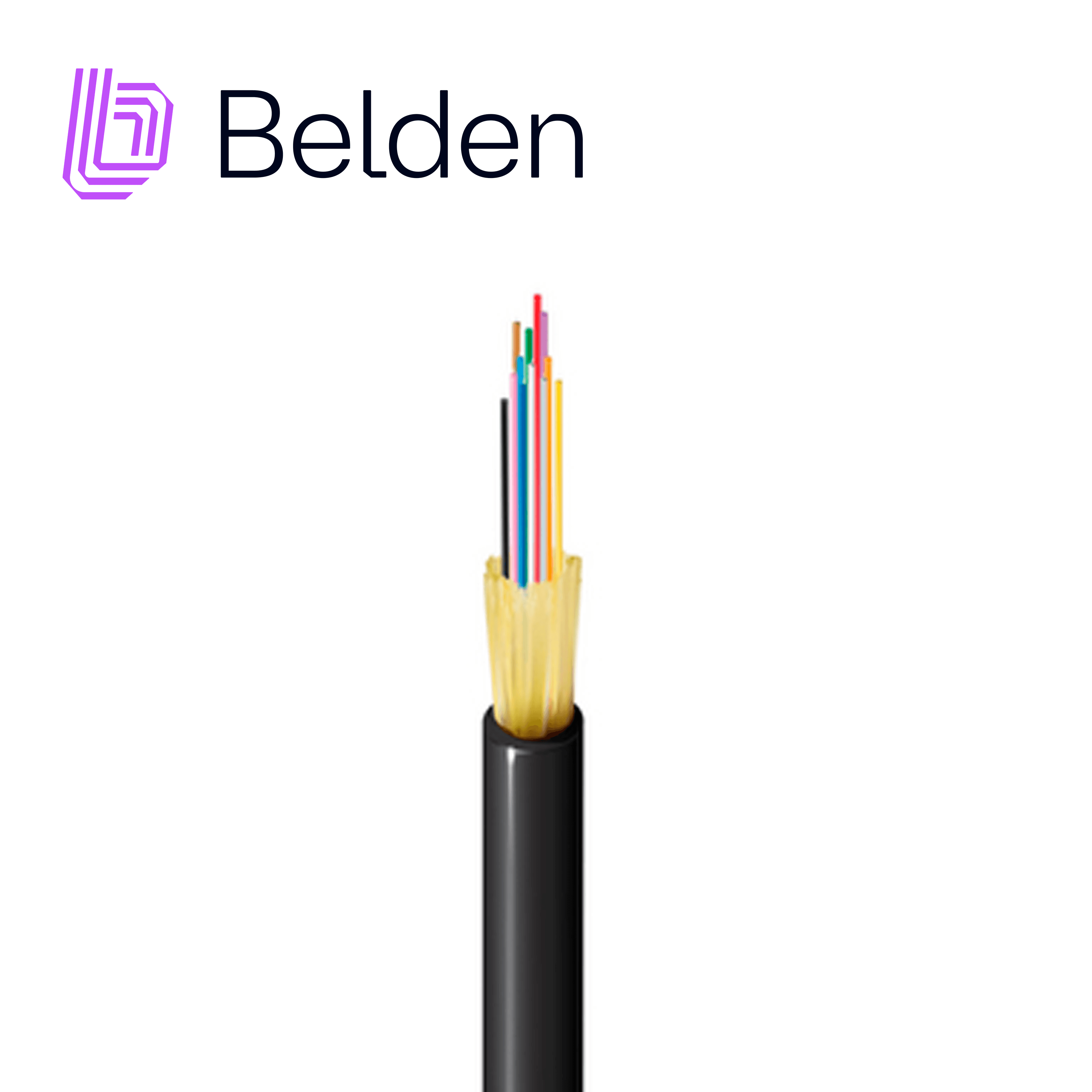 FIBRA OPTICA BELDEN FD4D012R9 / INTERIOR/EXTERIOR / NEGRO / OM4 / 12 HILOS / FORRO PVC / OFNR / BOBINA / 1,640 PIES 500 METROS - Miniatura 2