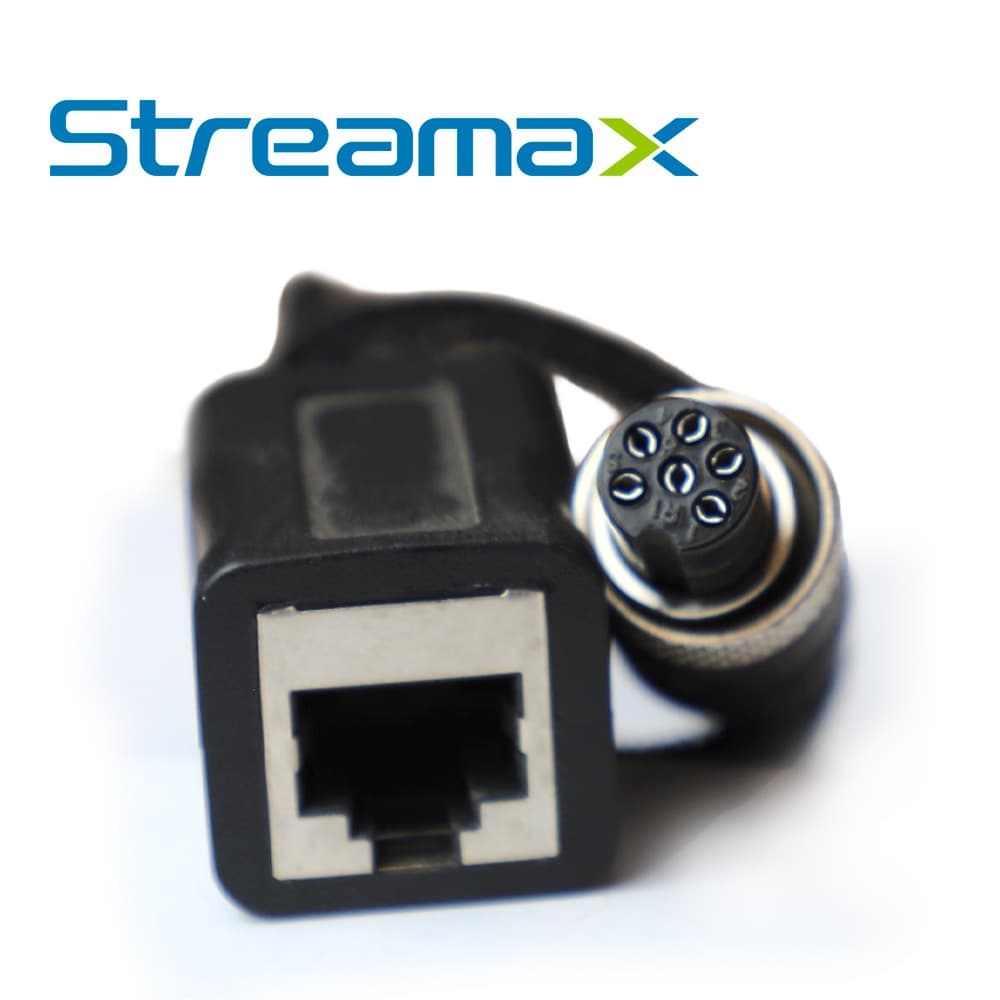 CABLE CONVERTIDOR STREAMAX MVA-AVRJ45 / CONECTOR DIN 6 PINES A RJ45 / PROGRAMACION VIA RED CONECTADO A LAN / COMPATIBLE CON MDVRS SERIE M1N 2.0 - Miniatura 4