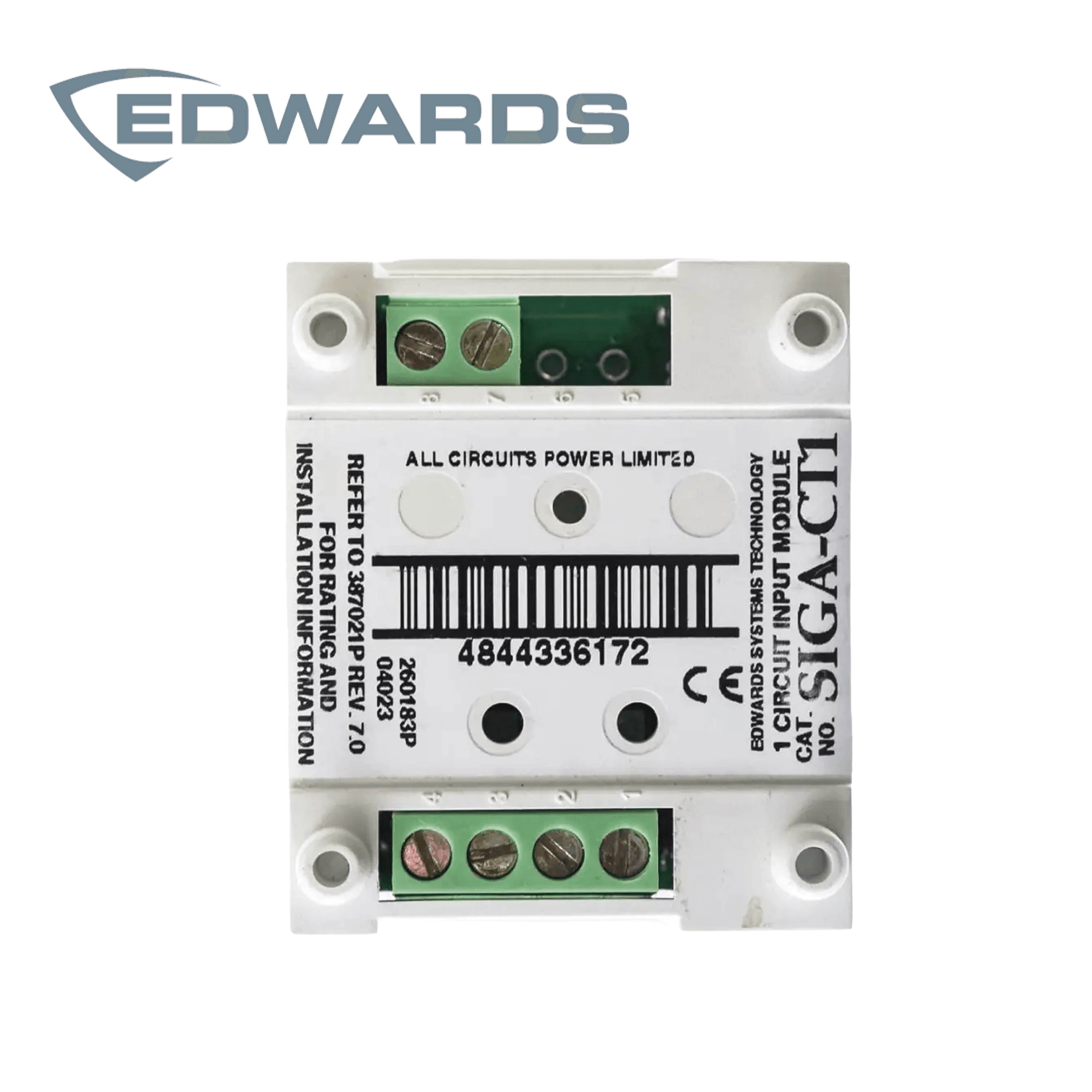 MODULO DE SUPERVICION DE ENTRADA EDWARDS SIGA-CT1 / PARA DISPOSITIVOS DE CONTACTO NORMALMENTE ABIERTOS - Miniatura 2