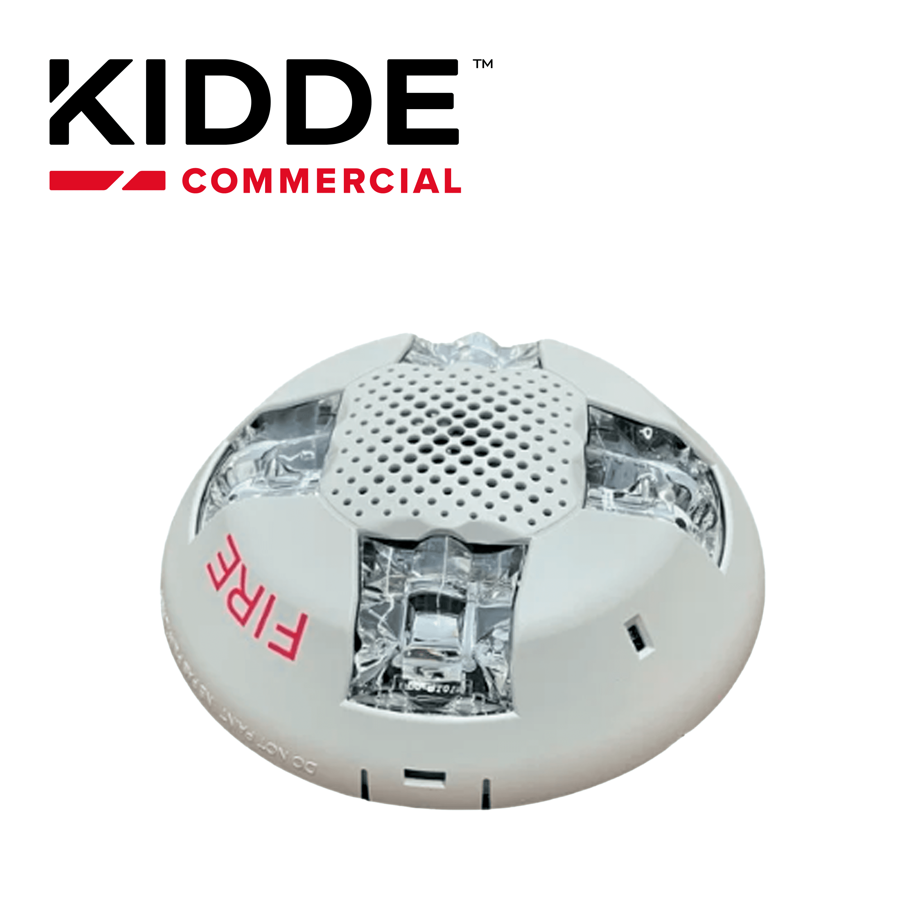ALTAVOZ CON ESTROBO MONTAJE EN  TECHO KIDDE EGCSVWF / COLOR BLANCO / 15-115 CD/  ROTULADO FIRE/ INCLUYE PLACA DE CABLEADO - Miniatura 3