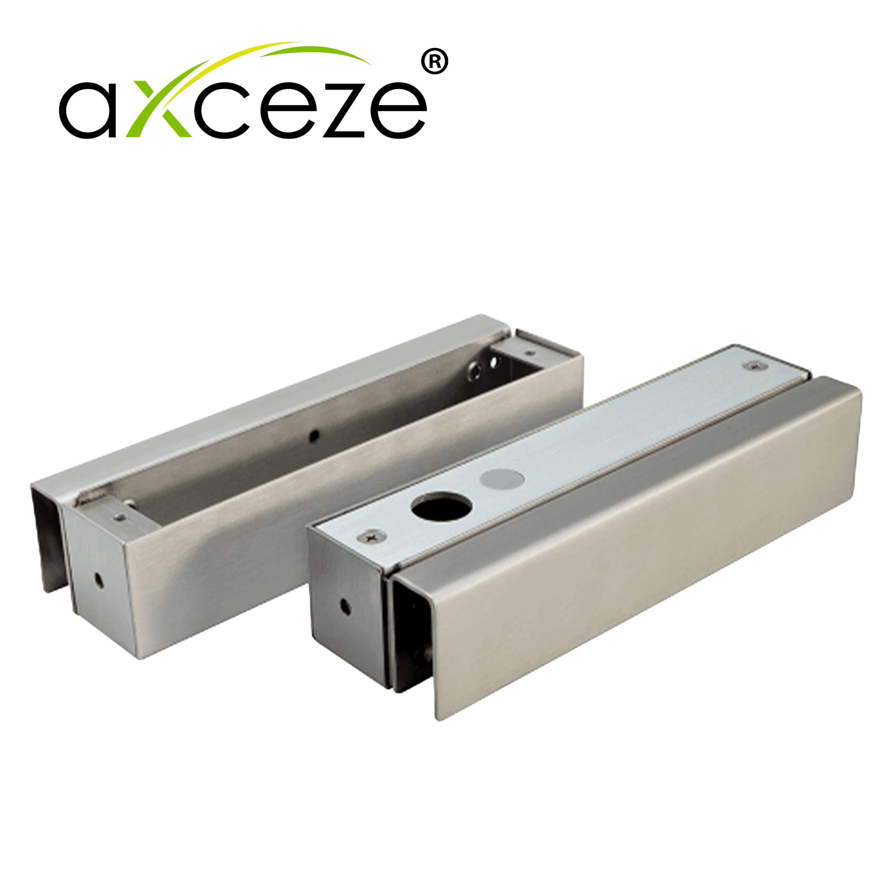 BRACKET DE MONTAJE  AXCEZE AX-E700-U COMPATIBLE CON CERRADURA PISTON AX-E700LST / PERMITE MONTAJE EN PUERTAS DE CRISTAL SIN MARCO/ SISTEMA DE  FIJACION POR  PRESION - Miniatura 2