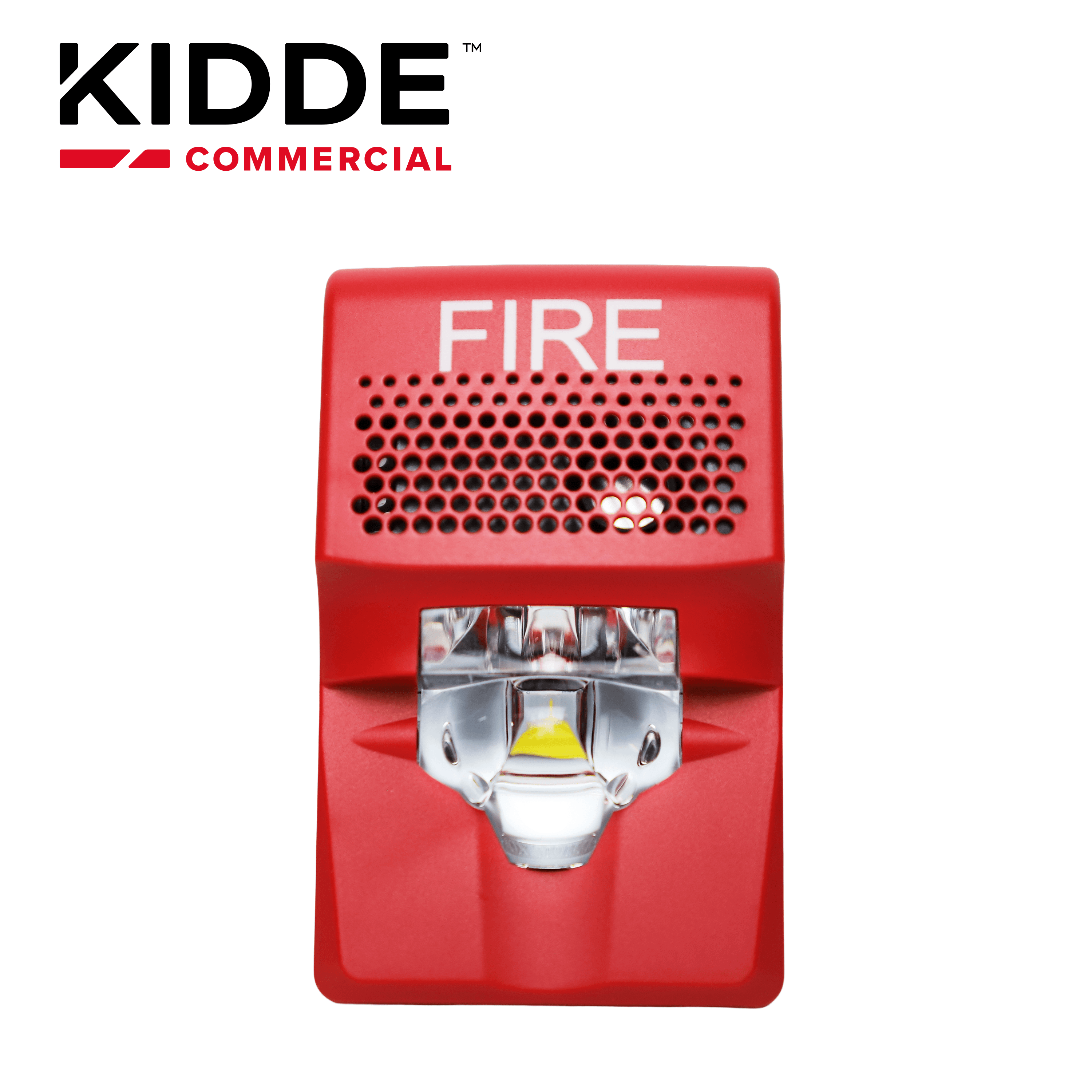 SIRENA CON ESTROBO LED KIDDE EG1AVRF DE 24 VDC 55 mA PARA PARED ROJO COMPATIBLE CON LOS PANELES VS1 Y VS4 (TRABAJA CON PANELES DE TERCEROS A 24VDC) - Miniatura 4