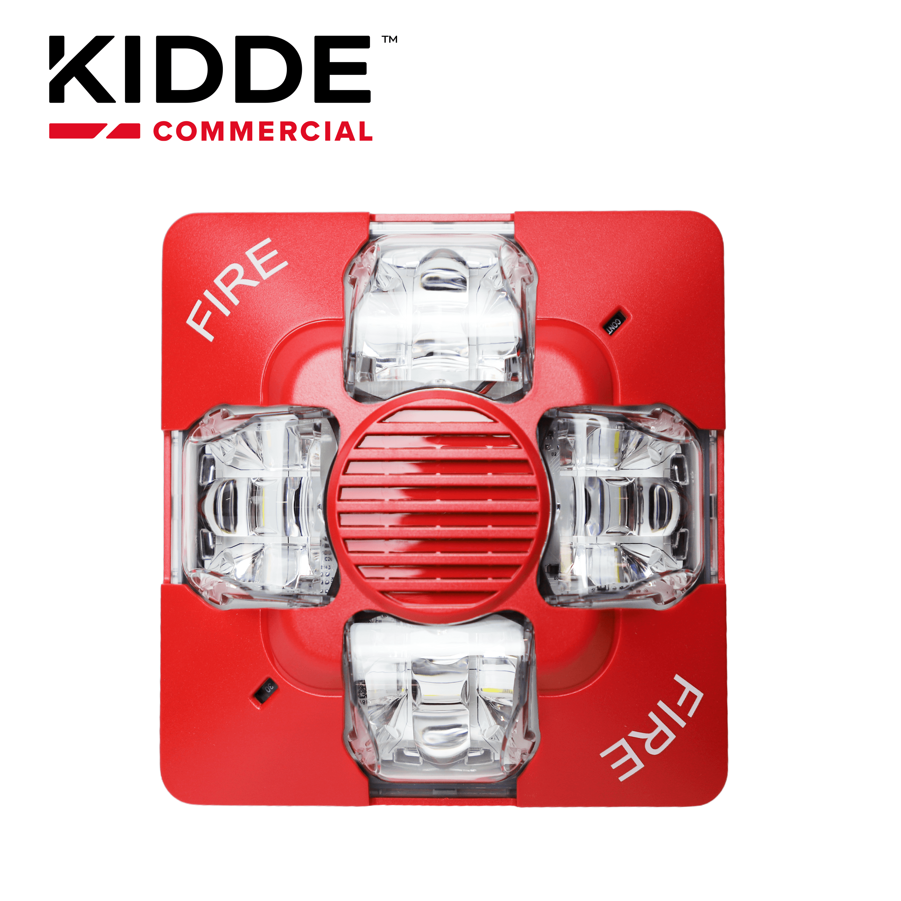 SIRENA ESTROB PARA EXTERIOR KIDDE EWGAVRF / ROJA / SEÑALIZACION  15-30 CD / NEMA 4X IP 67 - Miniatura 3