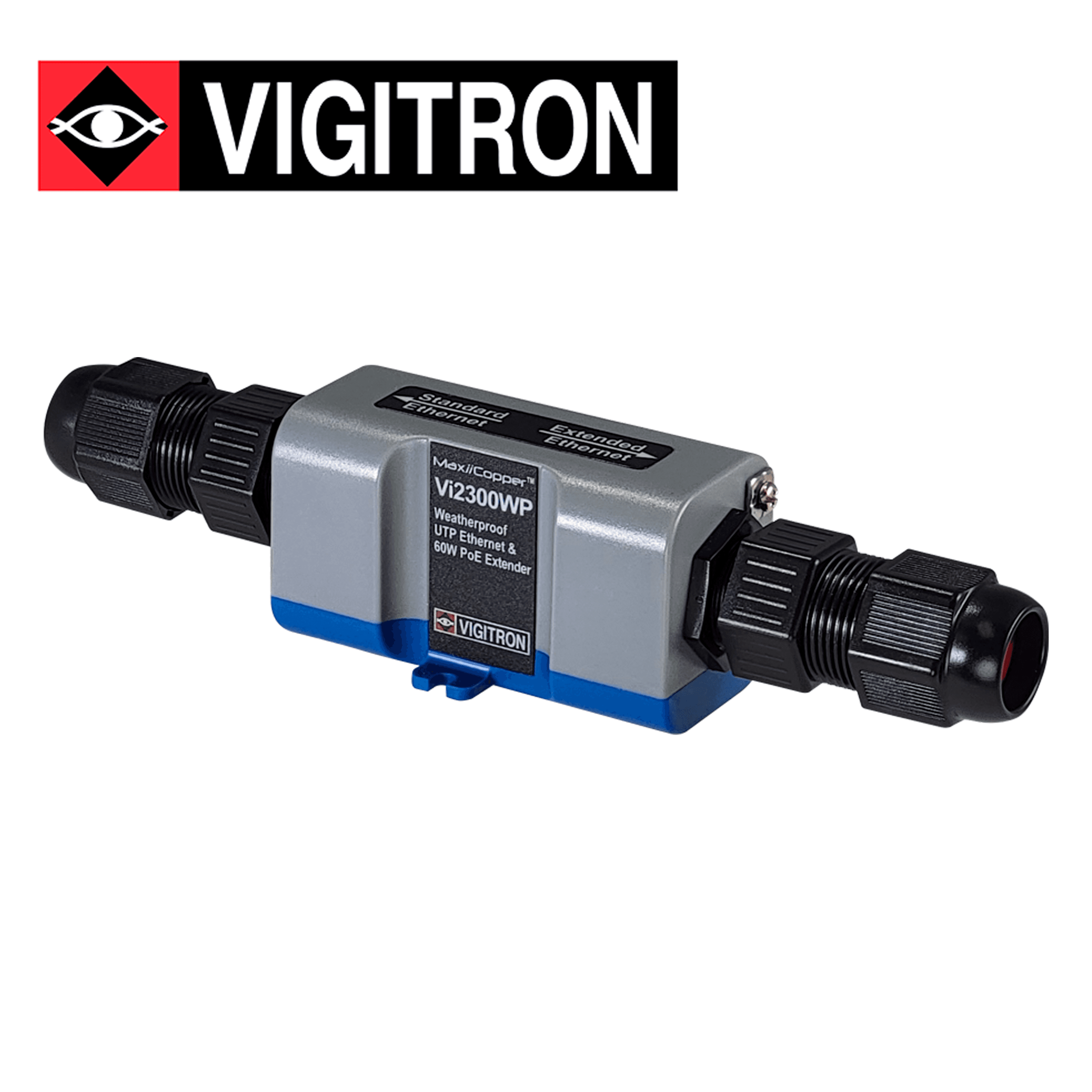 EXTENSOR ETHERNET POE VIGITRON VI2300WP / 1 PUERTO / UTP / POE AF AT BT / 72W / IP67 / REQUIERE FUENTE POE - Miniatura 3
