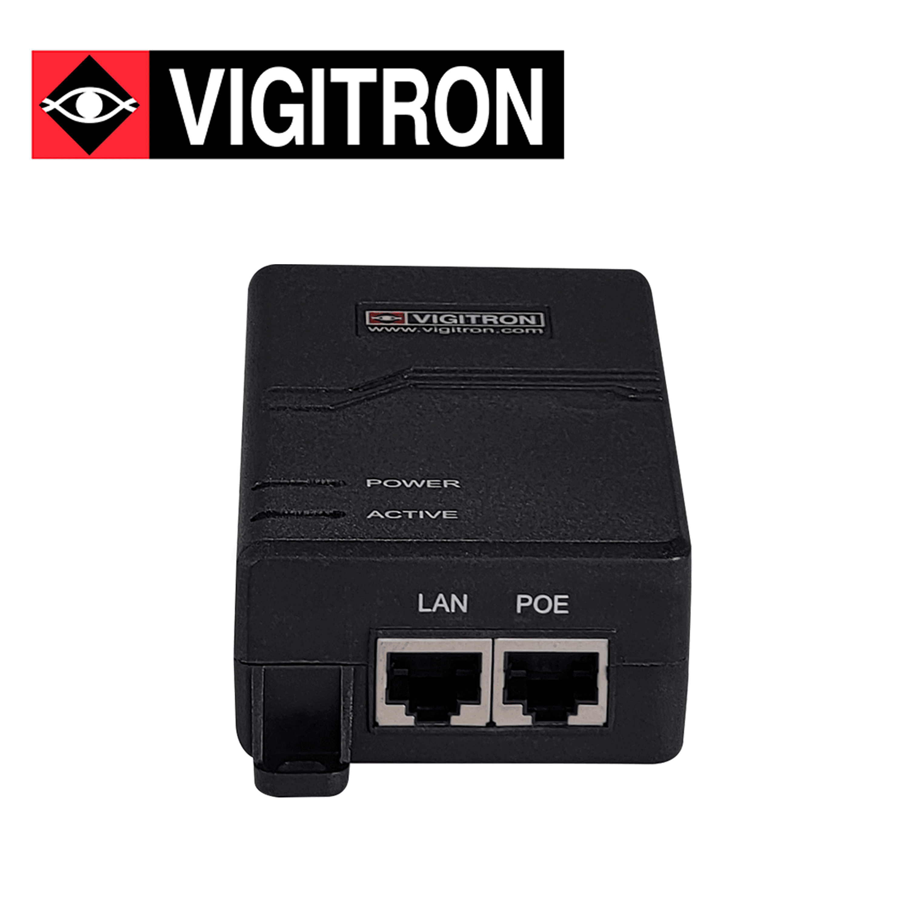 INYECTOR POE VIGITRON  VI2201 / COMPATIBLE CON POE AF/AT / FUENTE ALIMENTACION ACTIVA INTEGRADA 30W / 10M /100M /1000M - Miniatura 3