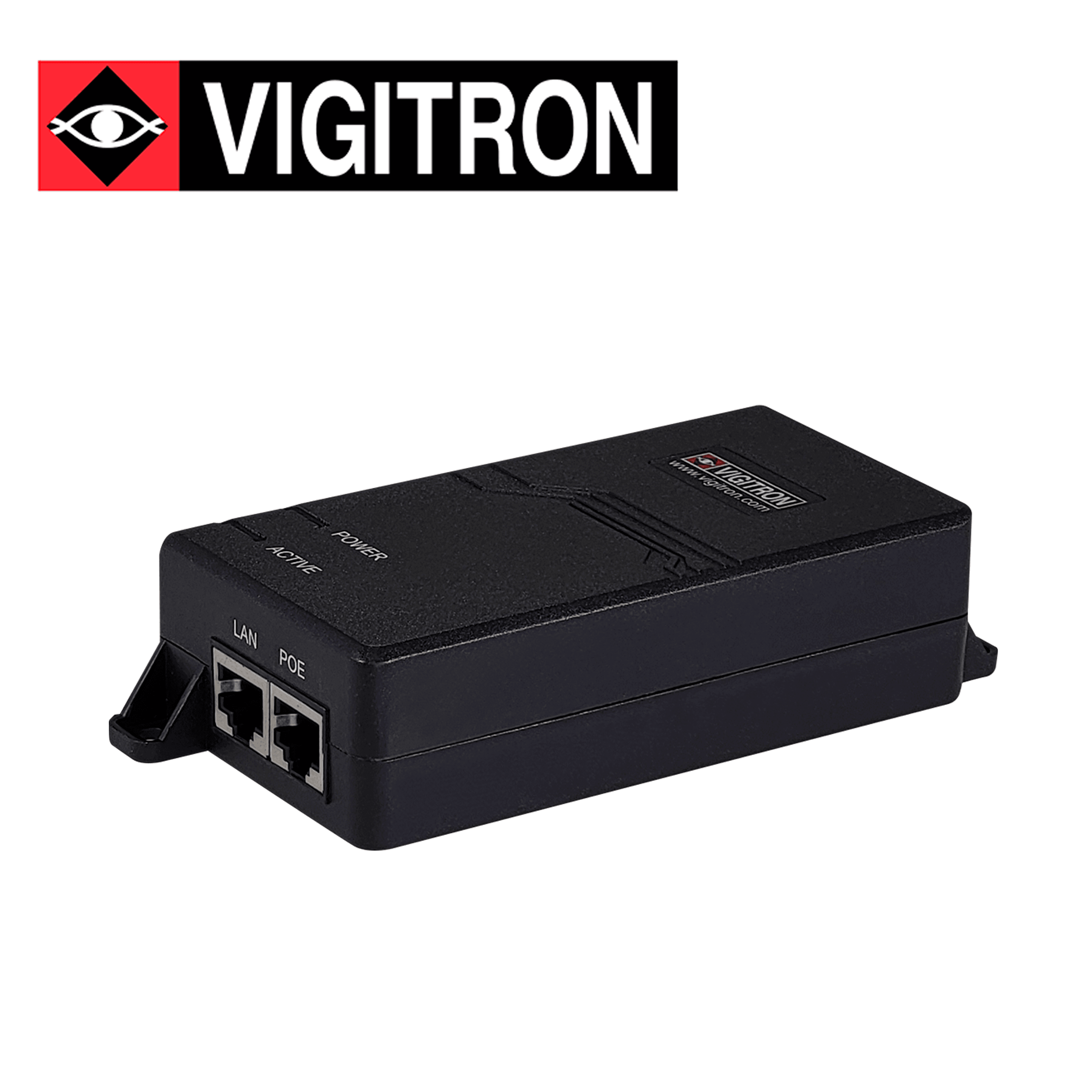 INYECTOR POE VIGITRON  VI2201 / COMPATIBLE CON POE AF/AT / FUENTE ALIMENTACION ACTIVA INTEGRADA 30W / 10M /100M /1000M - Miniatura 4