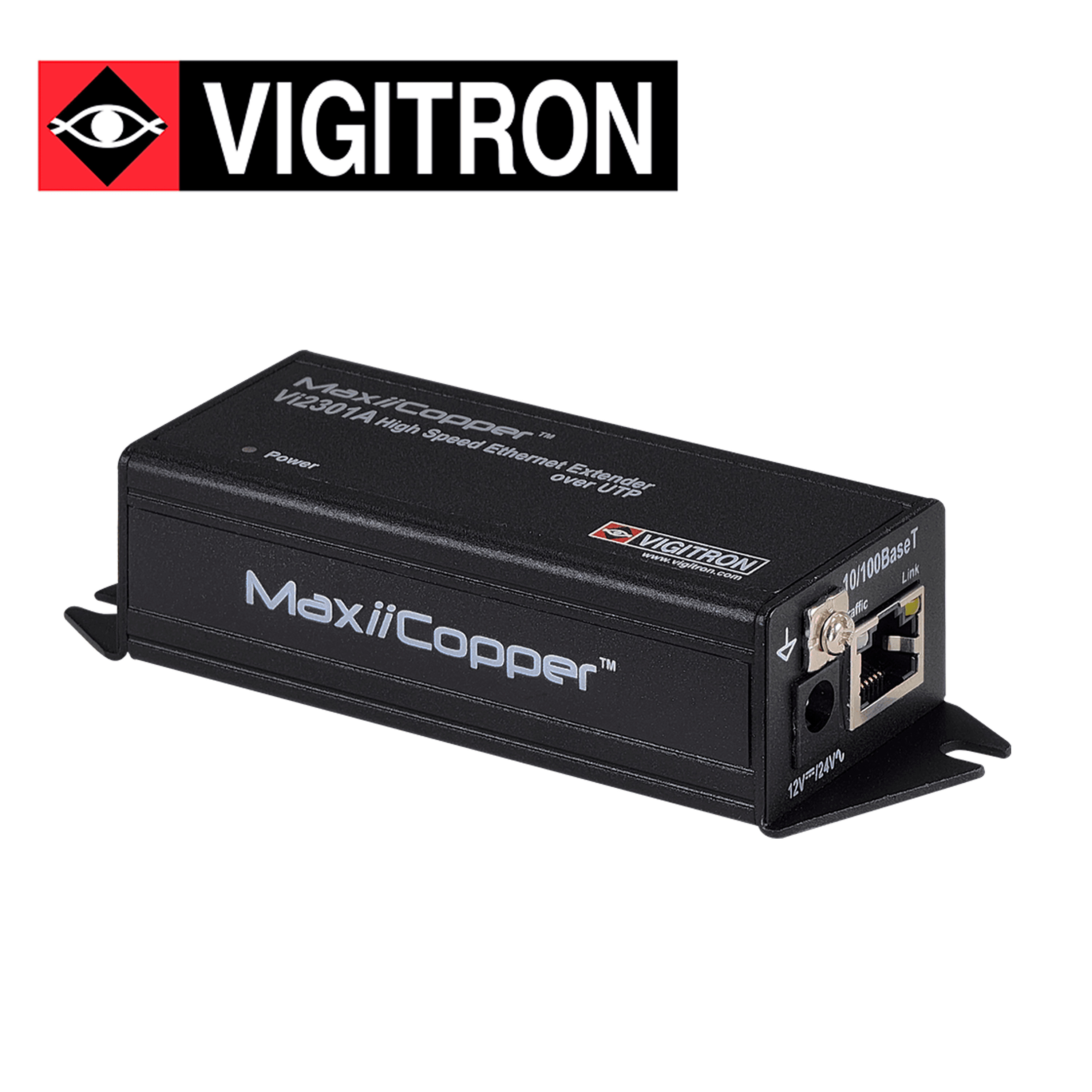 EXTENSOR ETHERNET POE VIGITRON VI2301A / 1 PUERTO / UTP / POE AF AT BT / 72W  / REQUIERE FUENTE POE O FUENTE ADICIONAL VI0012  SE VENDE POR SEPARADO - Miniatura 3