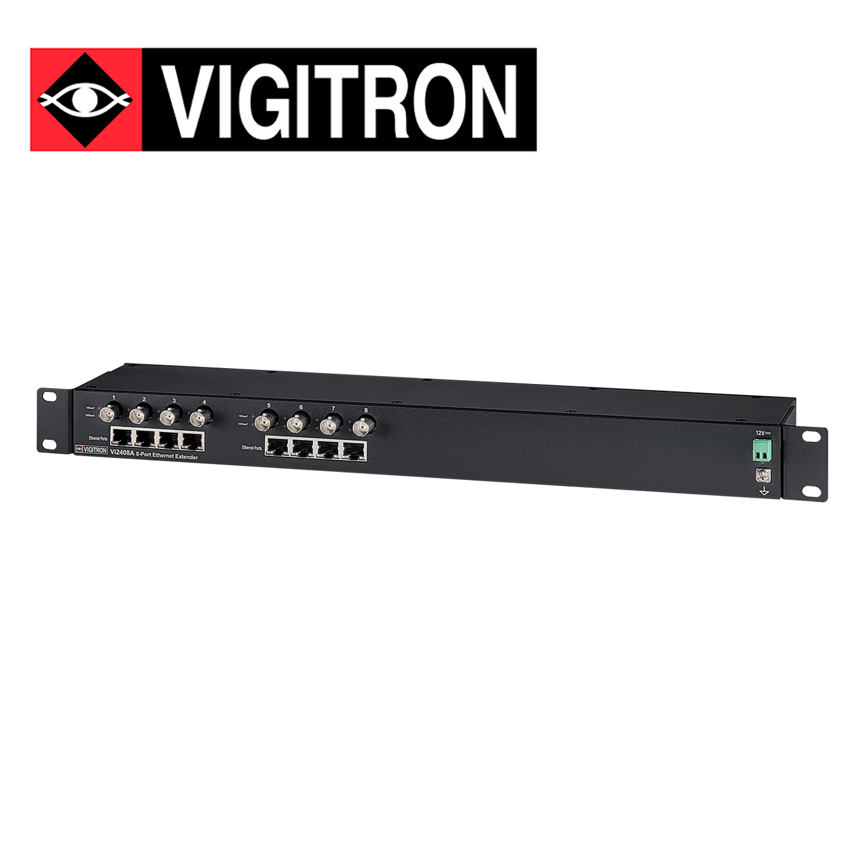 EXTENSOR POE VIGITRON VI2408A 8 CANALES POR COAXIAL / DISTANCIA HASTA 1515 METROS POR CANAL / COMPATIBLE CON POE AF/AT/BT HASTA 74W / REQUIERE FUENTE ALIMENTACION EXTERNA 12V CC 1.2A MAX - Miniatura 4