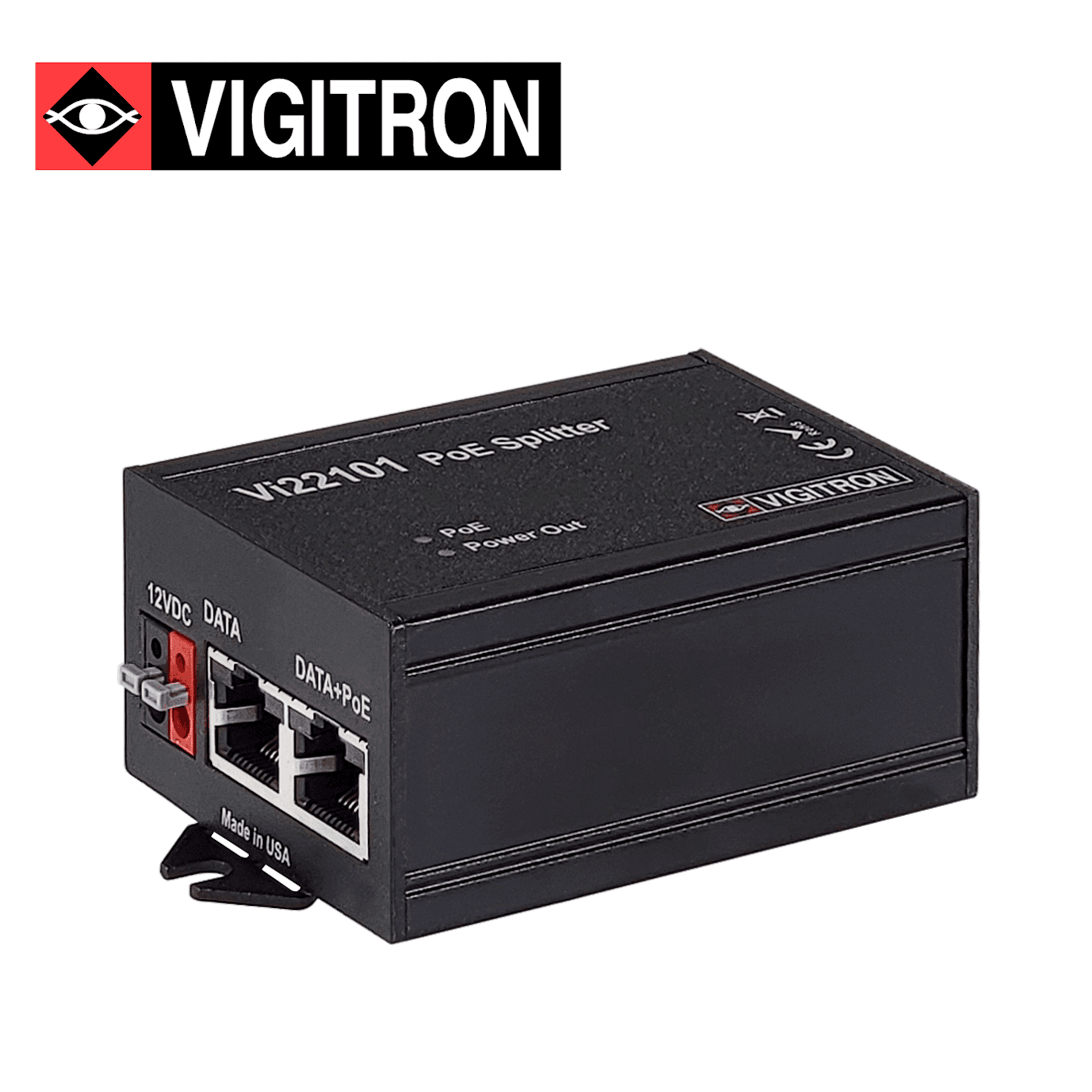 SPLITTER POE VIGITRON VI22101 / 10M/100M / COMPATIBLE CON POE AF / SALIDA 12.5VCD 1A - Miniatura 2