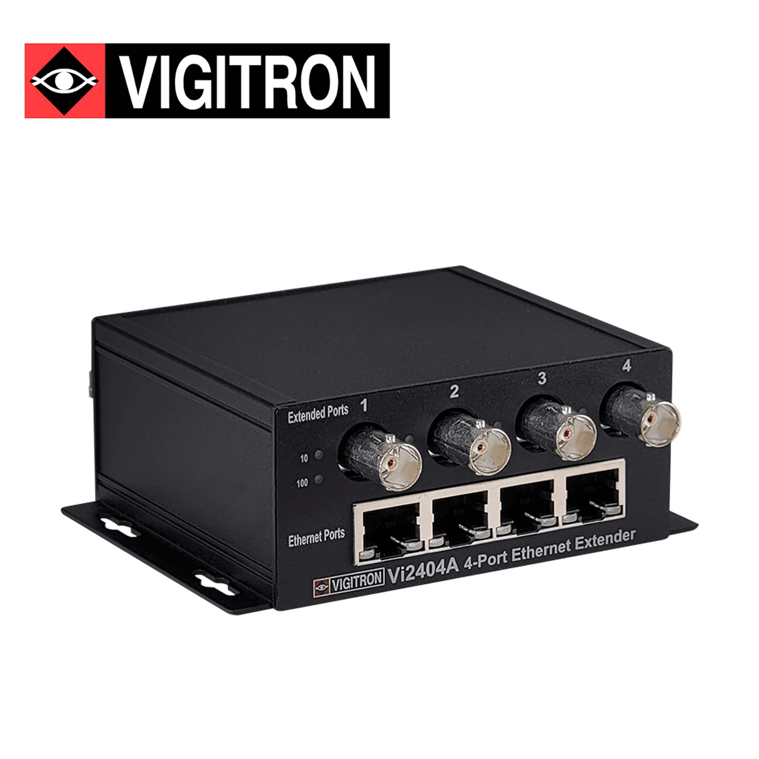 EXTENSOR POE 4 CANALES COAXIAL VIGITRON VI2404A / DISTANCIA HASTA 1515 METROS POR CANAL / COMPATIBLE CON POE AF/AT/BT HASTA 74W / REQUIERE FUENTE ALIMENTACION EXTERNA 12VCD 0.6A - Miniatura 3