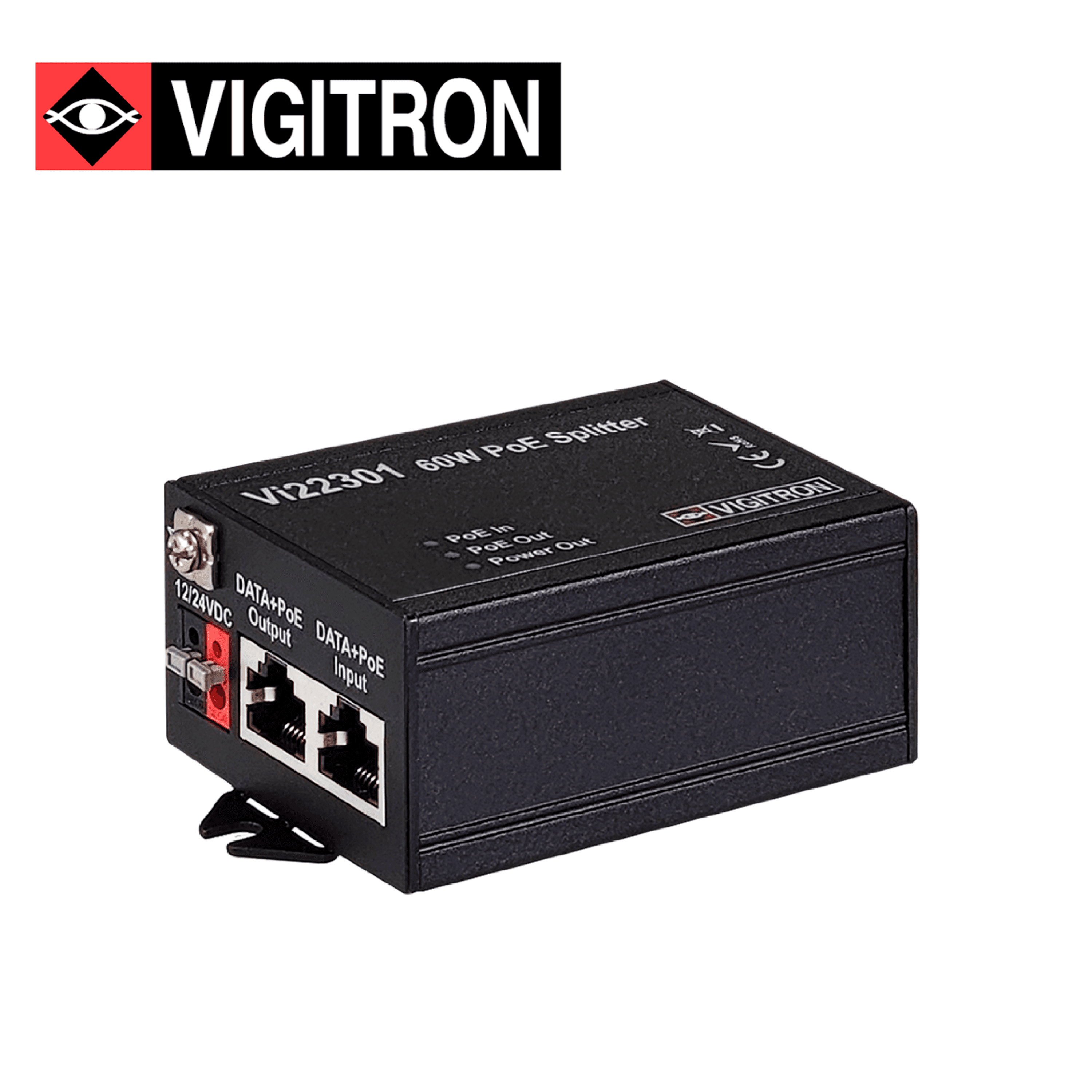 SPLITTER POE VIGITRON VI22301 / 10M/100M / COMPATIBLE CON POE AF/AT 30W UPOE 60W / SALIDA 12VCD - 24VCD - Miniatura 2