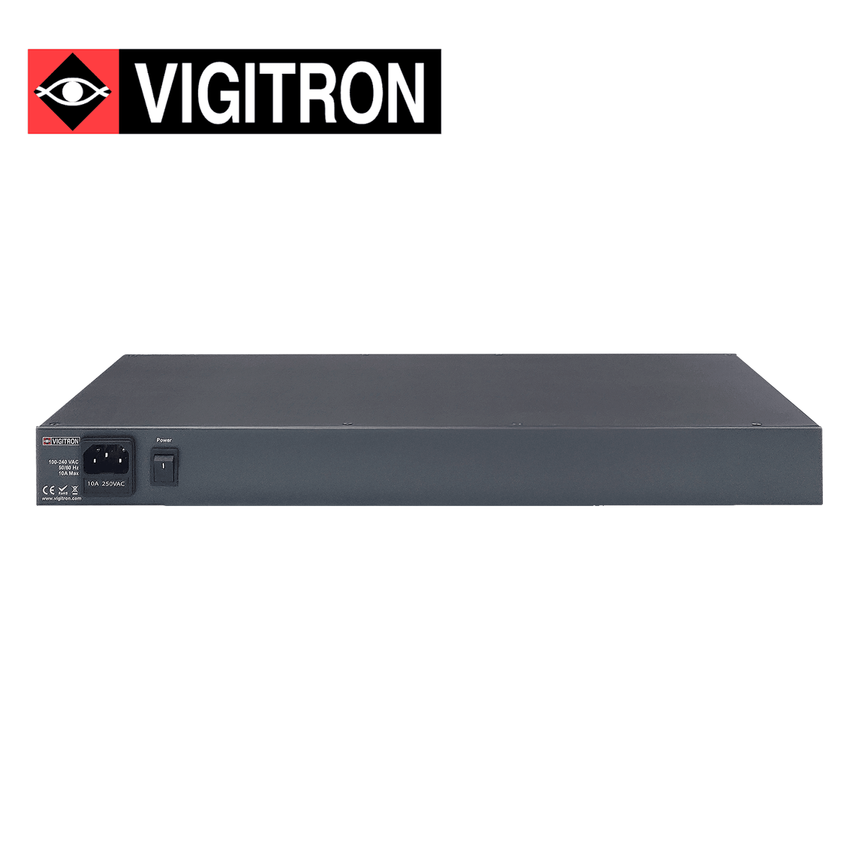INYECTOR ADMINISTRABE VIGITRON VI22108U / 8 PUERTOS POE 10M/100M/1000M/2500M / COMPATIBLE POE AF/AT/BT / HASTA 90W POR PUERTO / 730W POE TOTAL - Miniatura 2