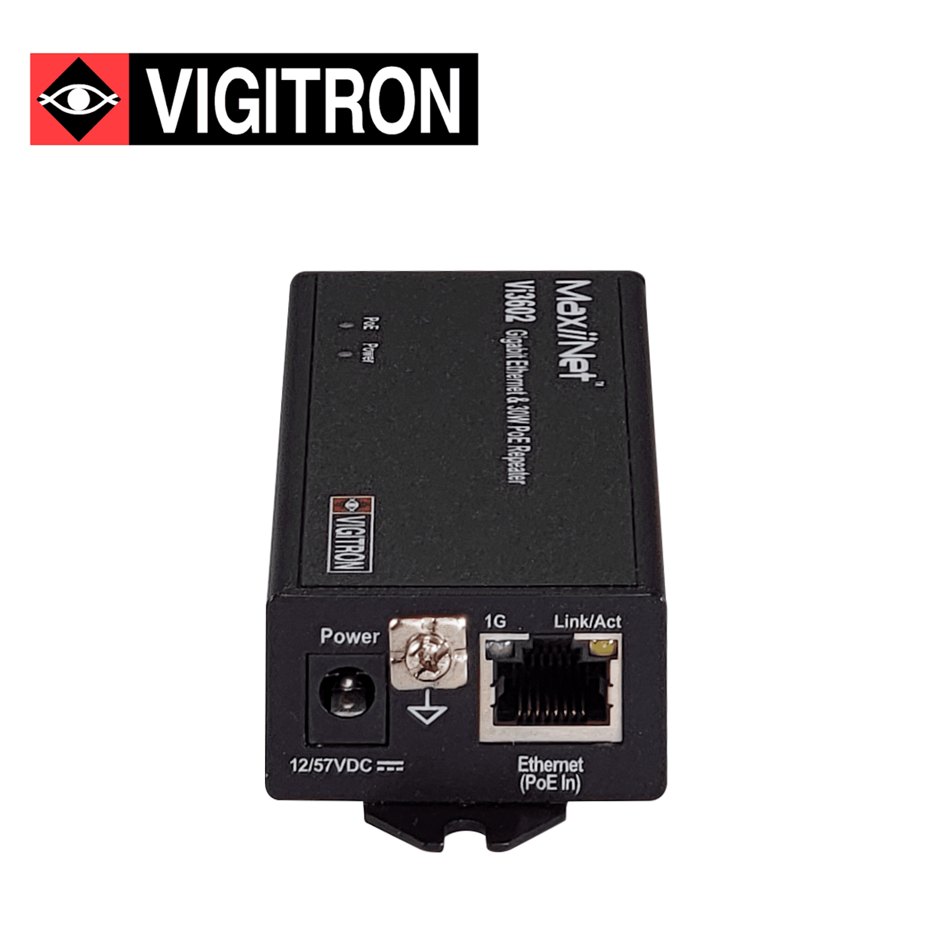 REPETIDOR POE VIGITRON  VI3602 / 10M/100M/1000M / EXTIENDE POE DE 30W HASTA 100 METROS / POE AF/AT - Miniatura 3