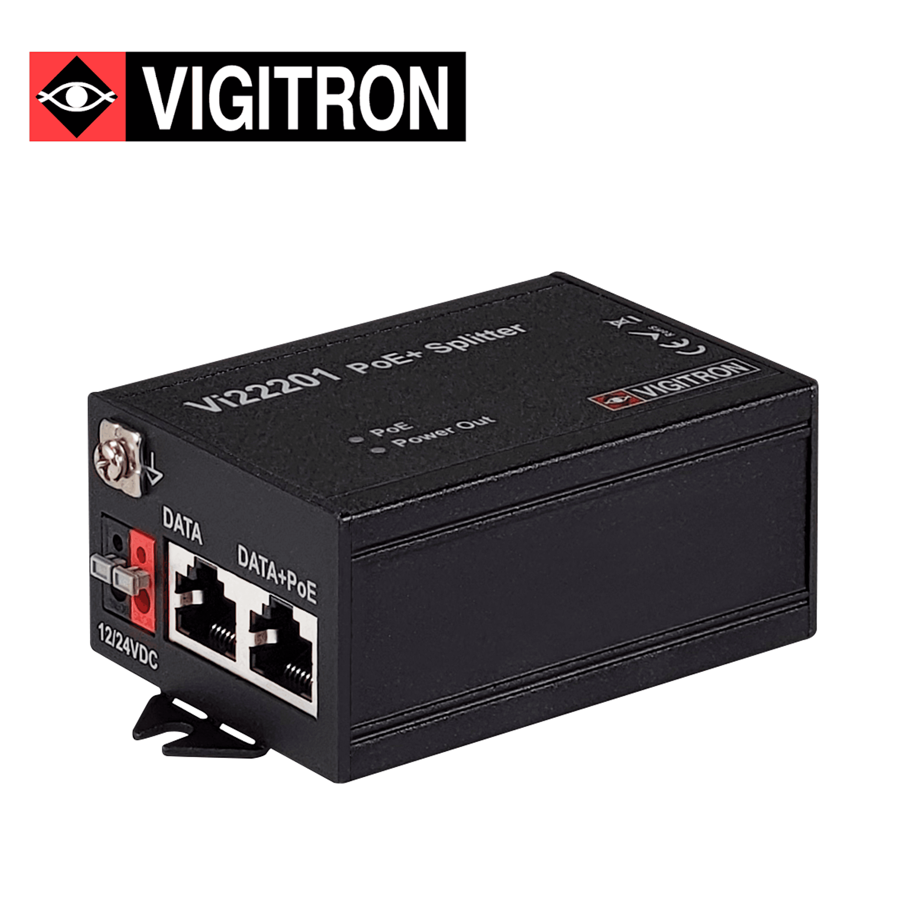 SPLITTER POE VIGITRON VI22201  /  10M/100M / COMPATIBLE CON POE AF/AT / SALIDA 12.5VCD 2.5A / 24VCD 1.25A - Miniatura 2