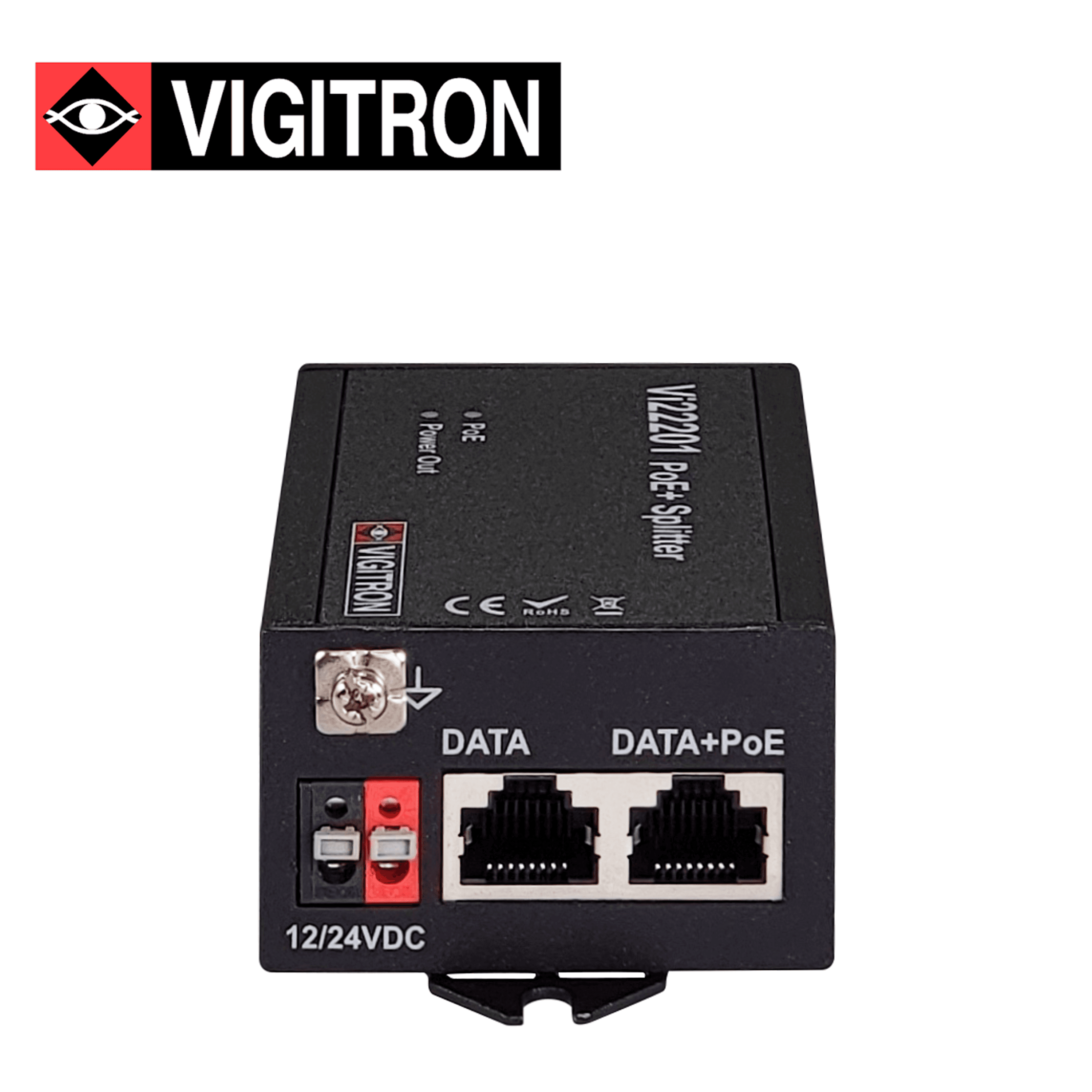SPLITTER POE VIGITRON VI22201  /  10M/100M / COMPATIBLE CON POE AF/AT / SALIDA 12.5VCD 2.5A / 24VCD 1.25A - Miniatura 3