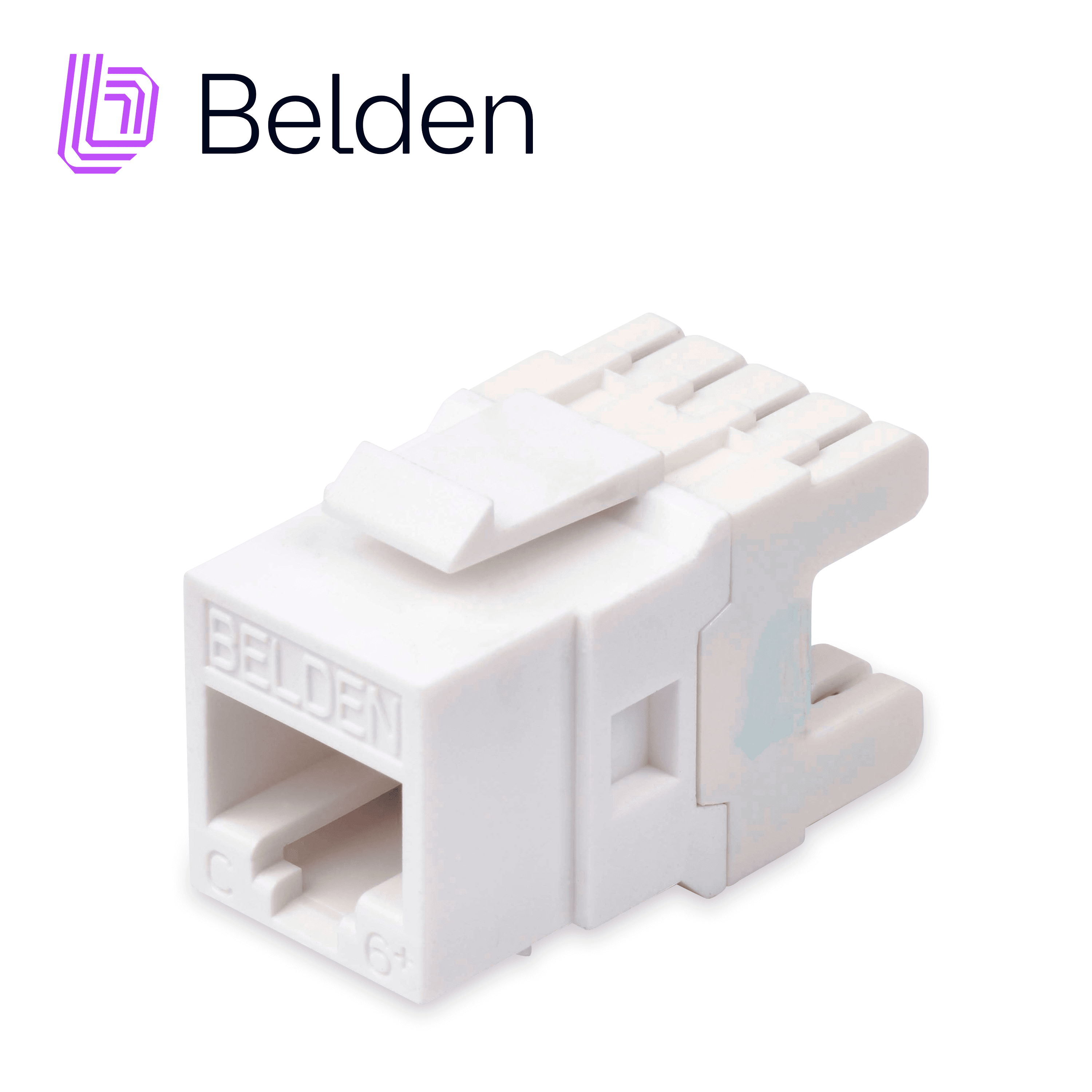 CONECTOR MODULAR JACK CAT6+ RJ45 BELDEN AX101318 / KEYCONNECT / INTERIOR / GRIS / PIEZA - Miniatura 2