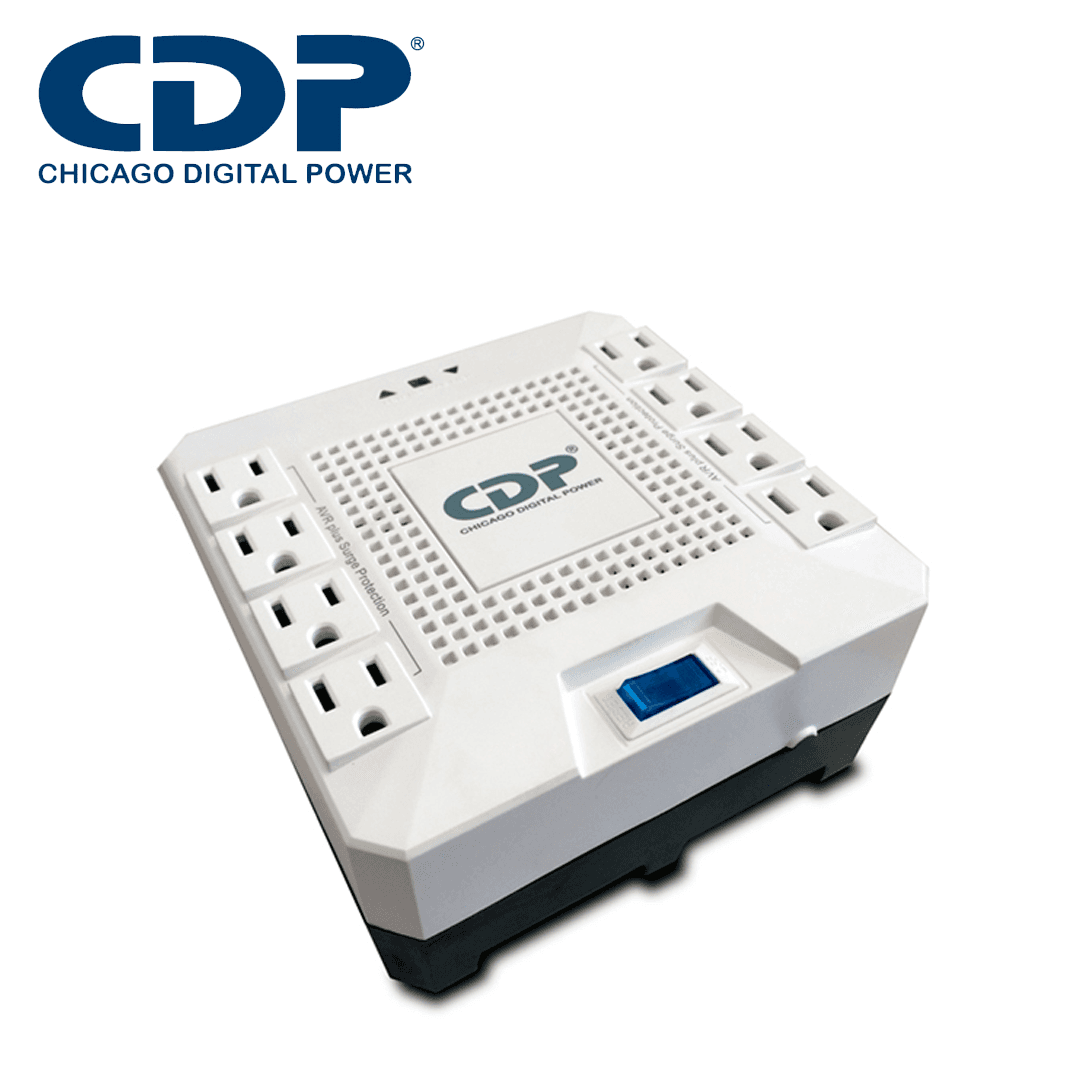 REGULADOR DE VOLTAJE R-AVR1808 CDP /  1800VA / 1000W / 8 CONTACTOS NEMA 5-15R / AVR / SUPRESION DE PICOS 175 JOULES / PROTECCION RJ45 / 120V - Miniatura 2