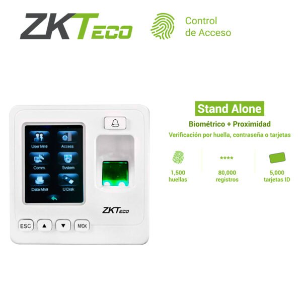 CONTROL DE ACCESO BASICO SF100/ID ZKTECO - Image 3