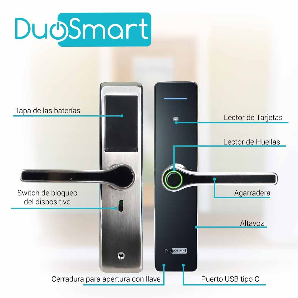 CERRADURA BIOMETRICA WIFI F30 DUOSMART - Image 2
