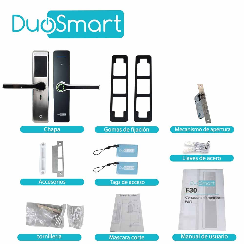 CERRADURA BIOMETRICA WIFI F30 DUOSMART - Image 6